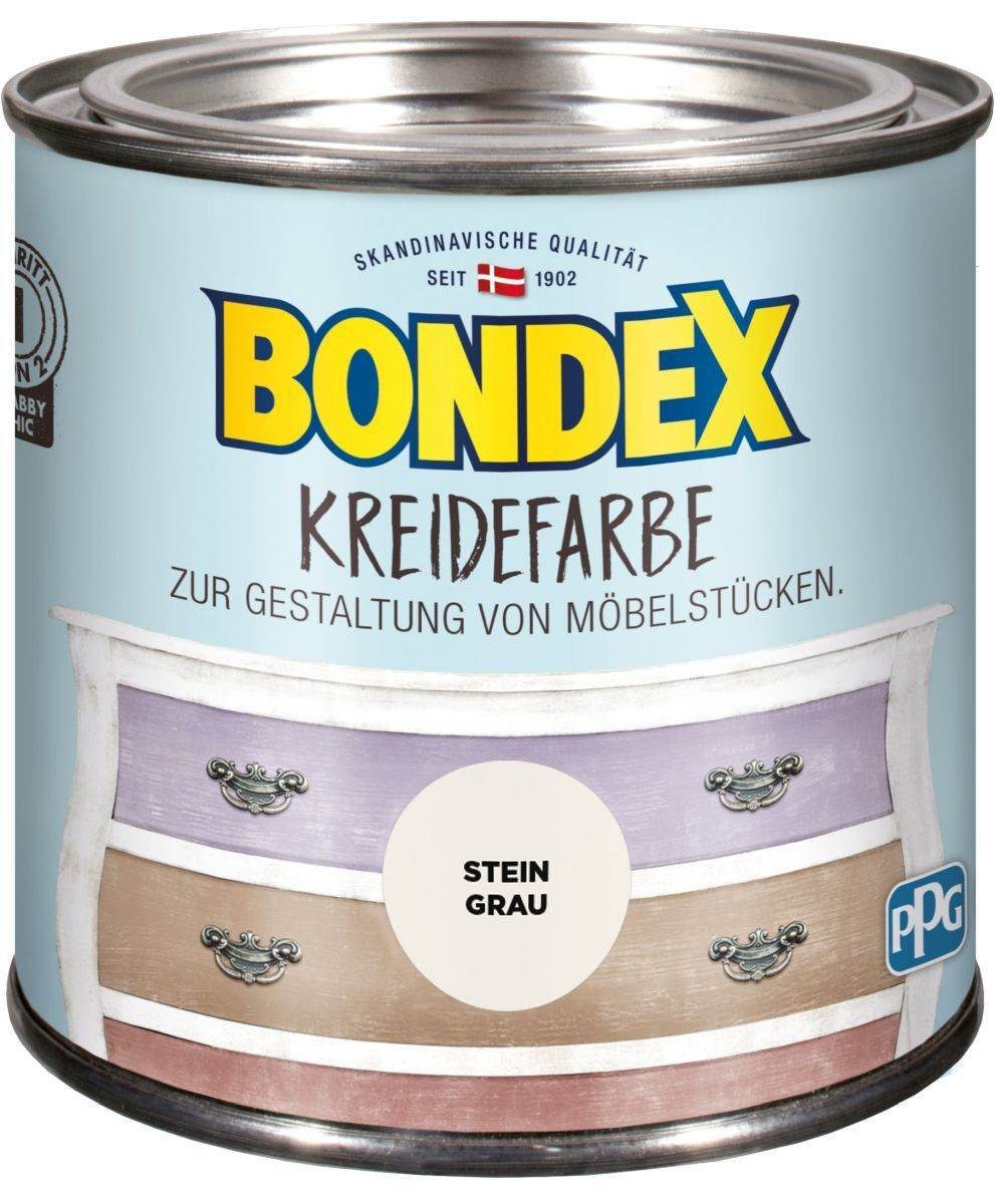 Bondex Kreidefarbe BONDEX Kreidefarbe, 0,5 l, leichte Verarbeitung, Stein Grau