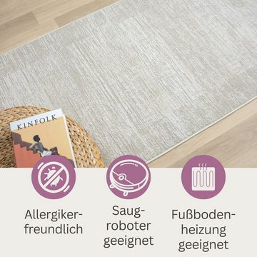 Teppich MY-RUG Kari, Kurzflor-Teppich 150x80cm, Wohnando, rechteckig, Höhe: 12 mm, weich, gemütlich, mit schönem Muster, flachgewebt