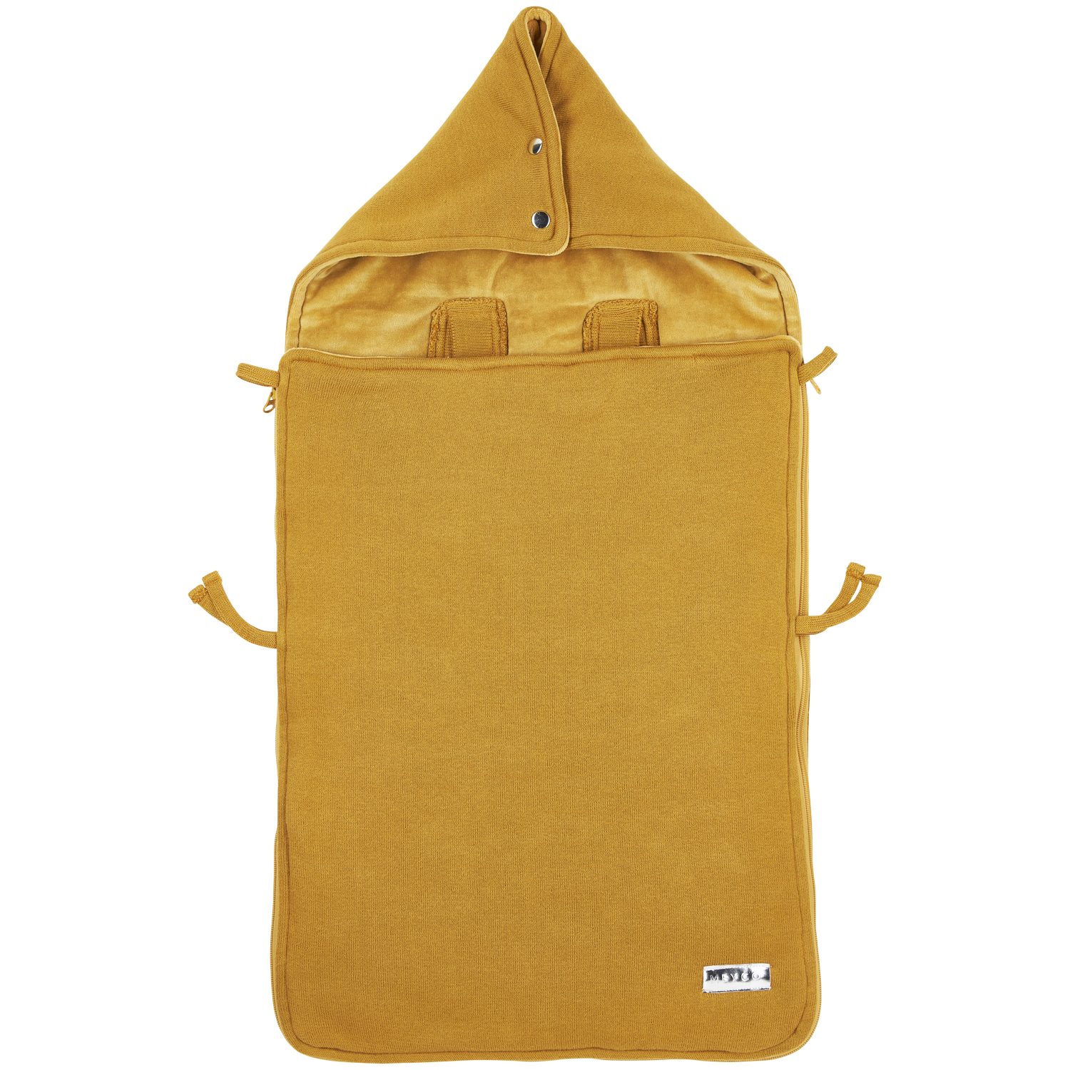Meyco Baby Fußsack Knit Basic Honey Gold (100% Baumwolle, 1-tlg), 40x82cm
