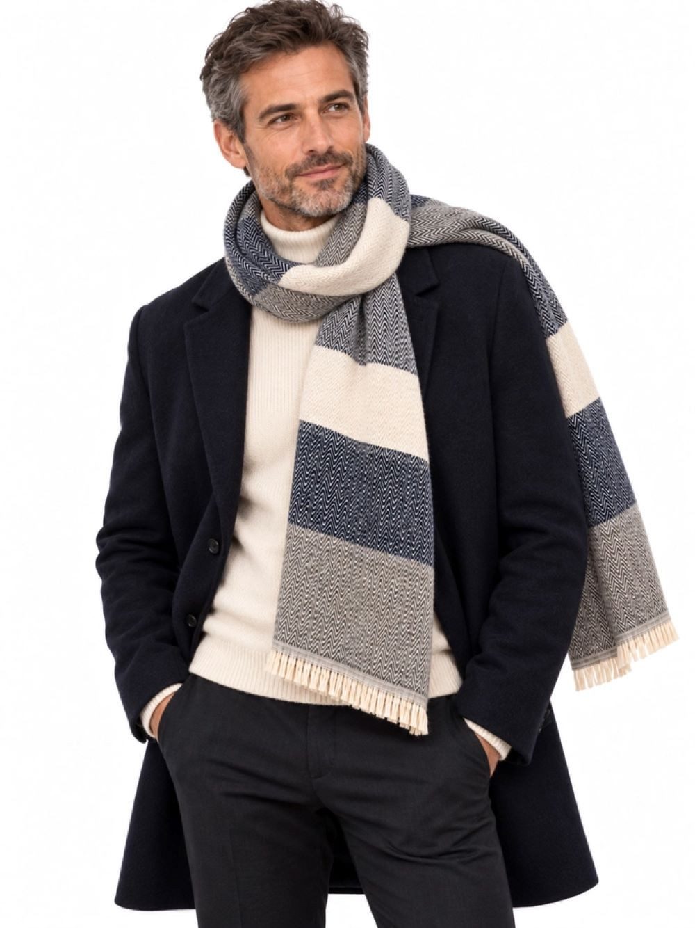 Goodman Design Modeschal Unisex Schal mit geometrischem Mustermix, Großzügiges Format für vielseitige Tragemöglichkeiten