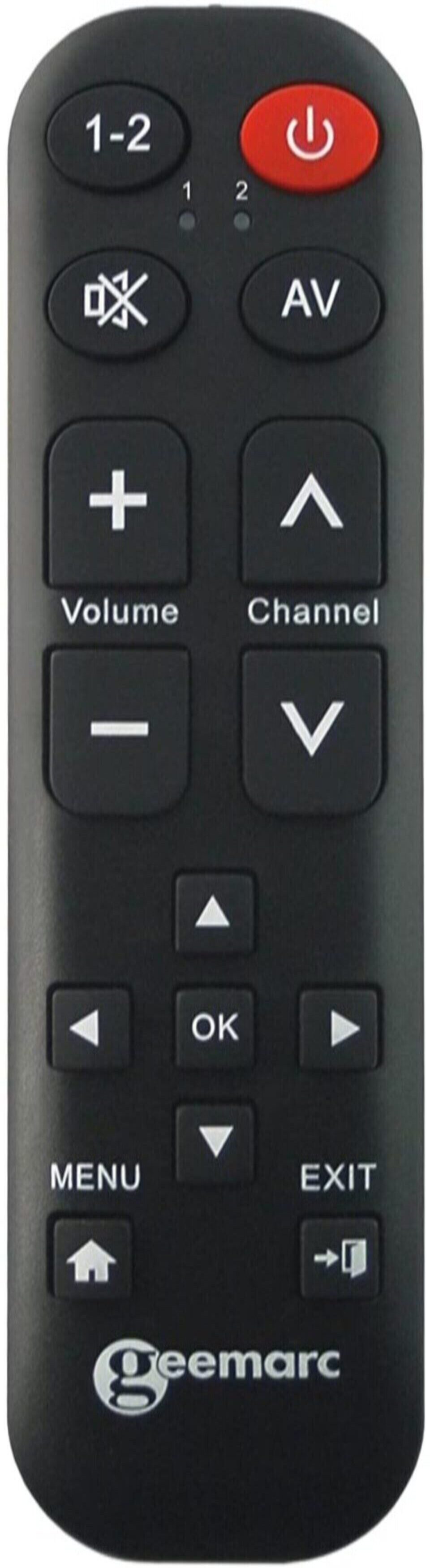Geemarc Geemarc TV-15 Lernfähige Universalfernbedienung mit großer Schrift Fernbedienung