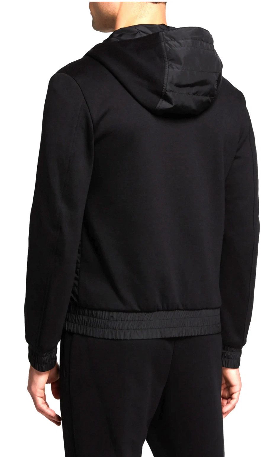 CANALI Blouson Black Edition Hi-Tech Luxus Sportjacke mit Reißverschluss Zwei-Wege-Reißverschluss und verstellbare Kapuze
