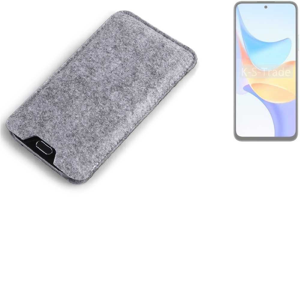K-S-Trade Handyhülle für Honor Play 50m, Filz Handyhülle Schutzhülle Filztasche Filz Tasche Case Sleeve