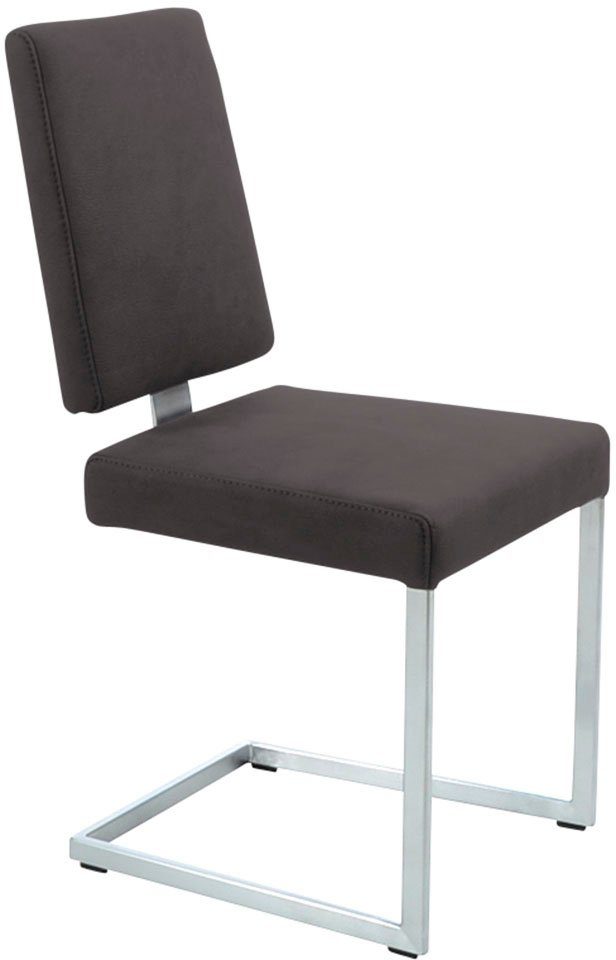 K+W Komfort & Wohnen Freischwinger, stabiles Hochkantgestell, in Leder oder Microfaser