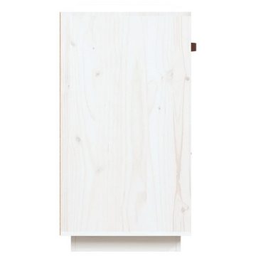 vidaXL Sideboard Sideboard Weiß 100x40x75 cm Massivholz Kiefer (1 St)
