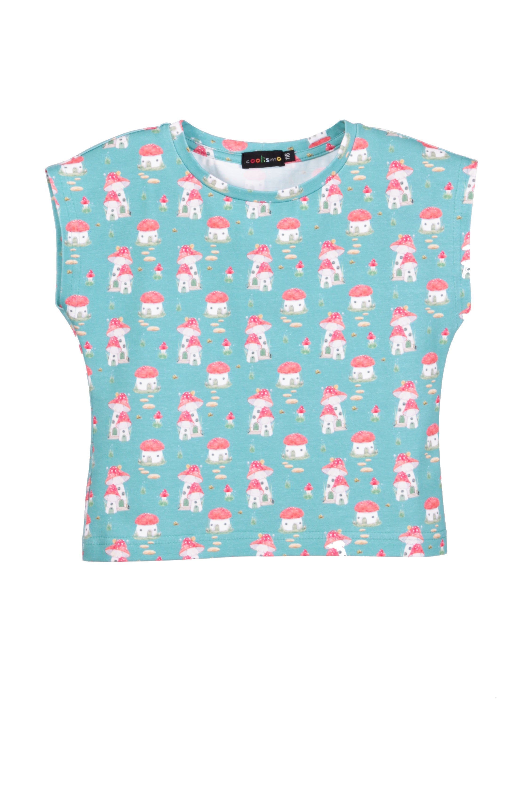 coolismo T-Shirt Mädchen T-Shirt Pferdchen Pilz-Design Baumwolle, Rundhalsauschnitt, europäische Produktion