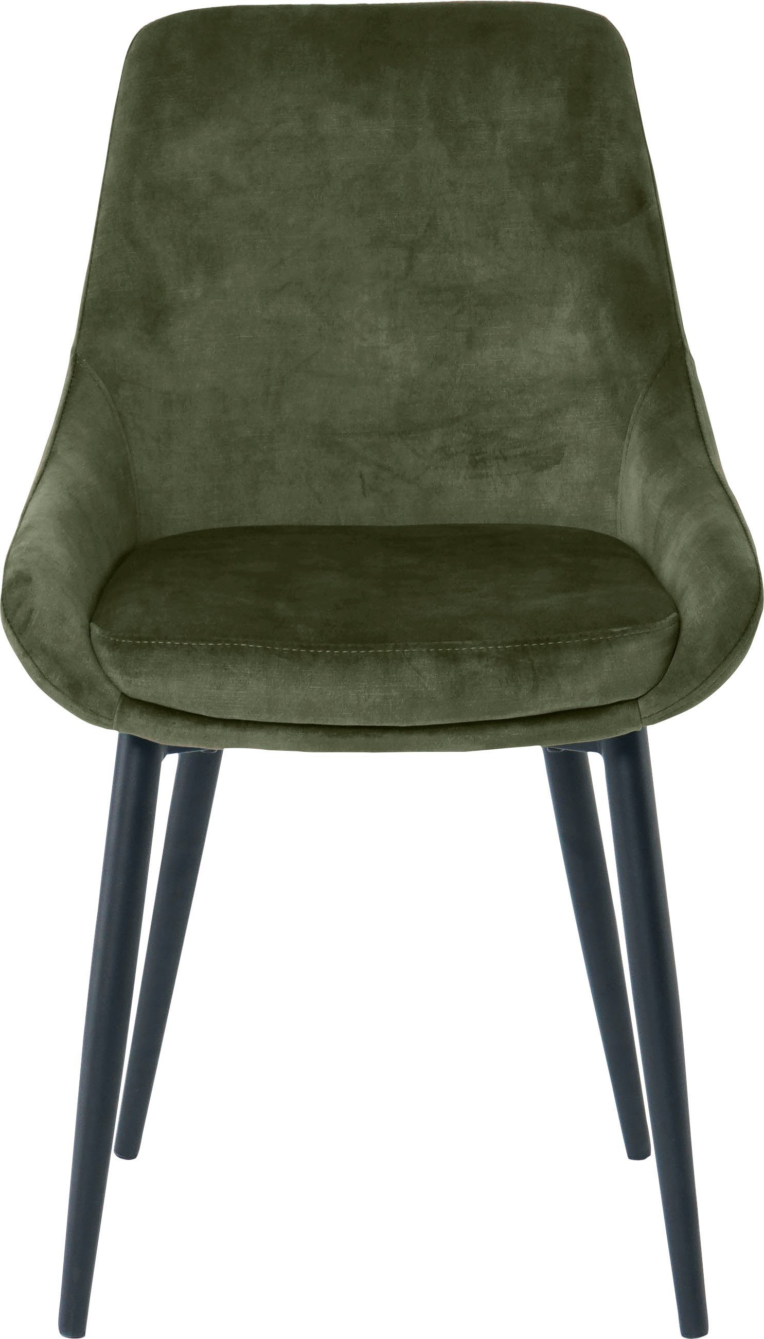 SIT Polsterstuhl (Set, 2 St), Bezug in Grün/schwarz Samtoptik | Grün glamouröser
