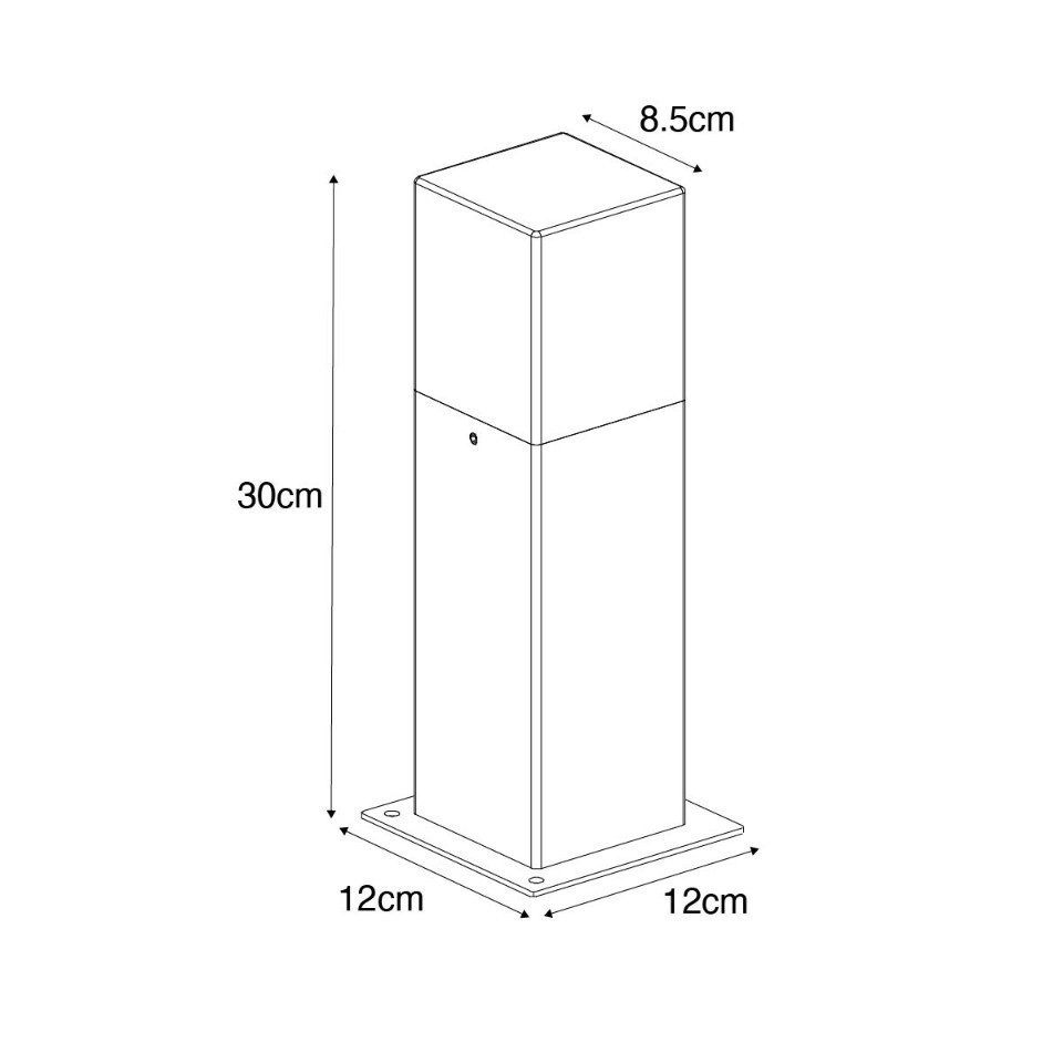 Qazqa Außen-Stehlampe Denmark, ohne Leuchtmittel, Warmweiß, QAZQA Außen­poller­leuchte, e27, Rostbraun, Aluminium, Industrie