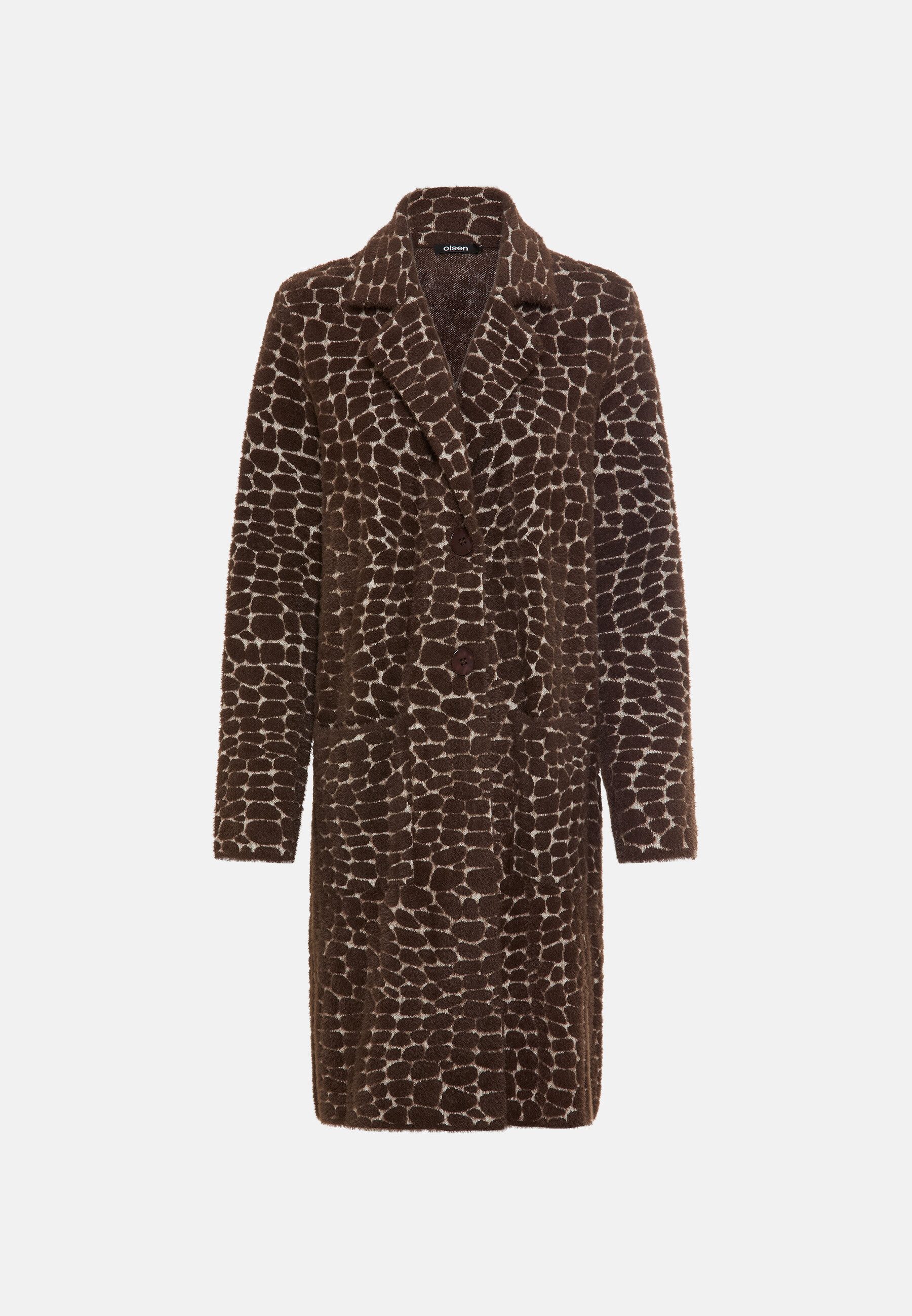 Olsen Cardigan mit Jacquard-Muster