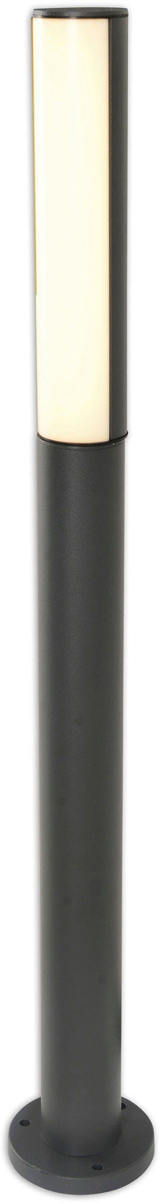 näve LED Außen-Stehlampe Flair, Warmweiß, Aluminium dunkelgrau Höhe 90cm IP54 warmweißes Licht