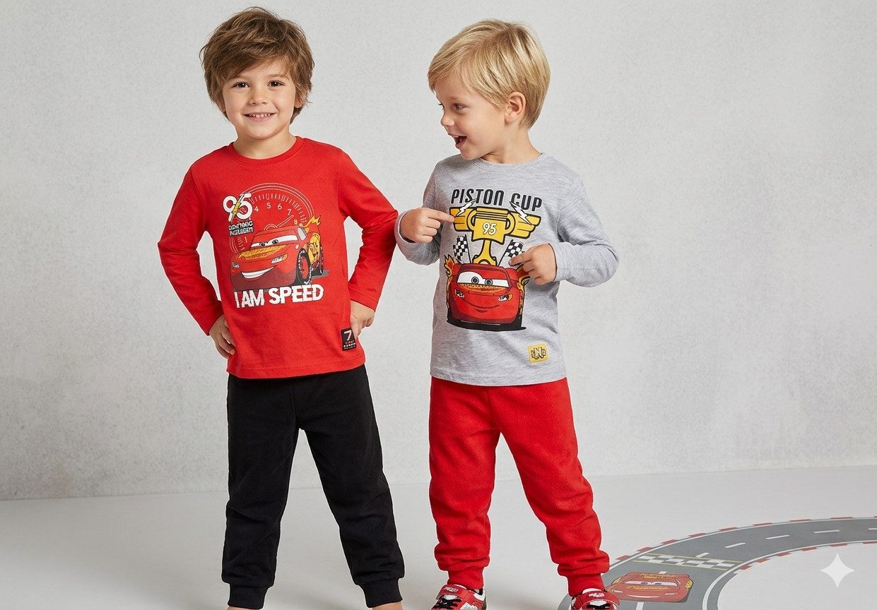 Cars Pyjama 2x Cars Schlafanzüge Jungen 3 - 8 Jahre Pyjama Doppelpack 98 - 128