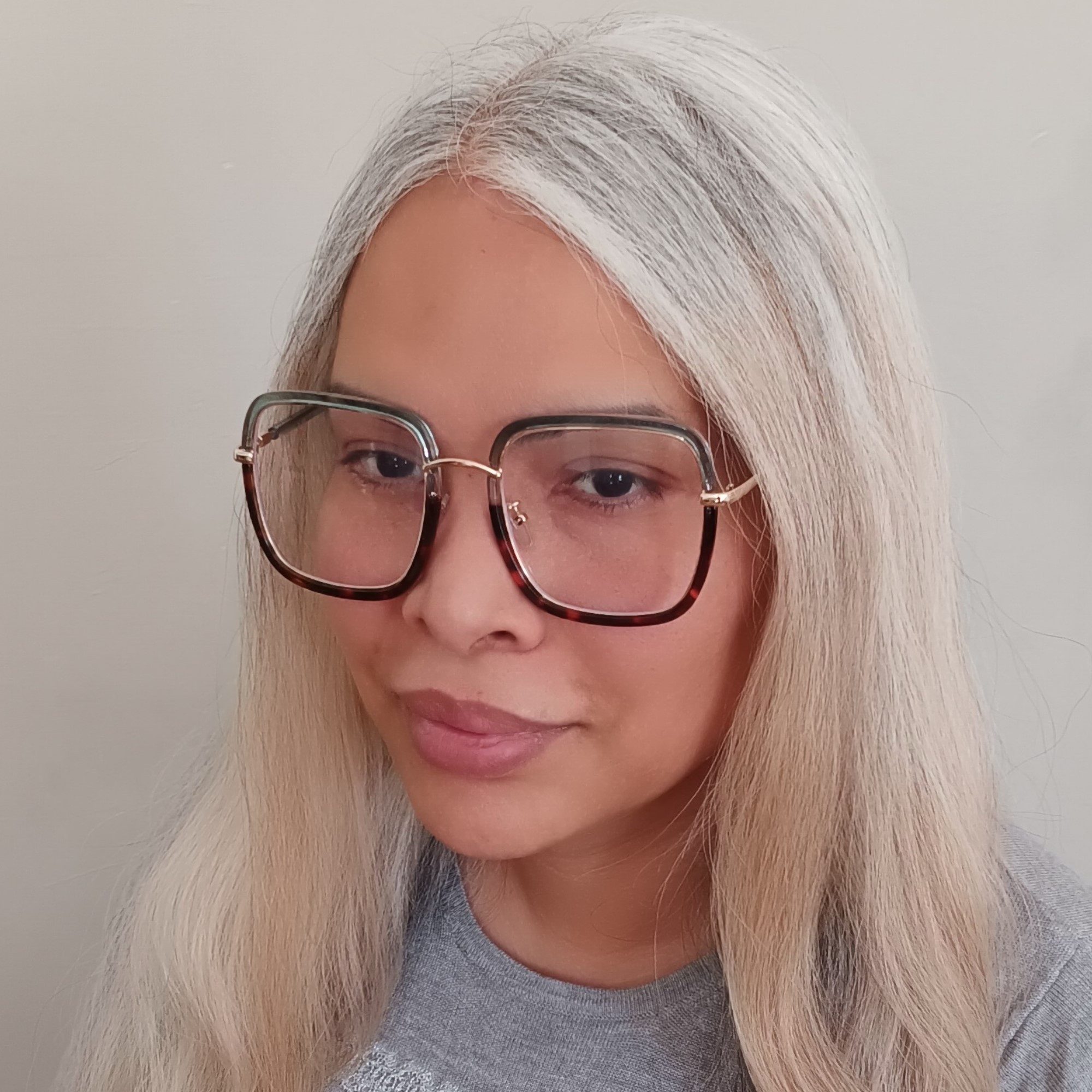 LUXXADA Sonnenbrille (PC Brille Damen Computerbrille Oversize Moderne Eckige Gläser, Blaulicht Filter Brille Quadratisch für Damen mit Brillenbeutel) Eckiges Großes Designer Gestell mit Anti Blue Light Gläser