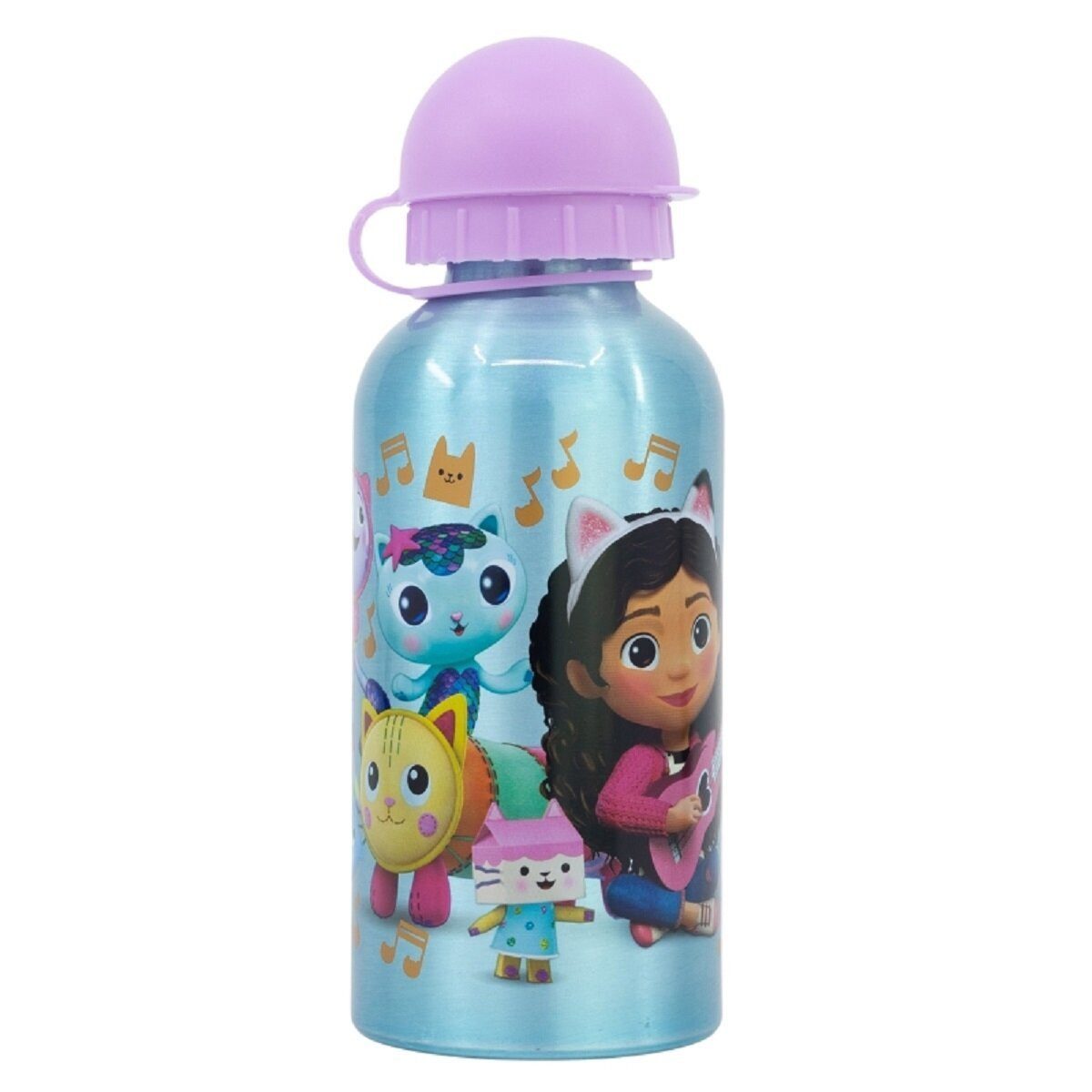 Gabby's Dollhouse Trinkflasche Gabbys Dollhouse Aluminium Trinkflasche 400ml Kinderflasche