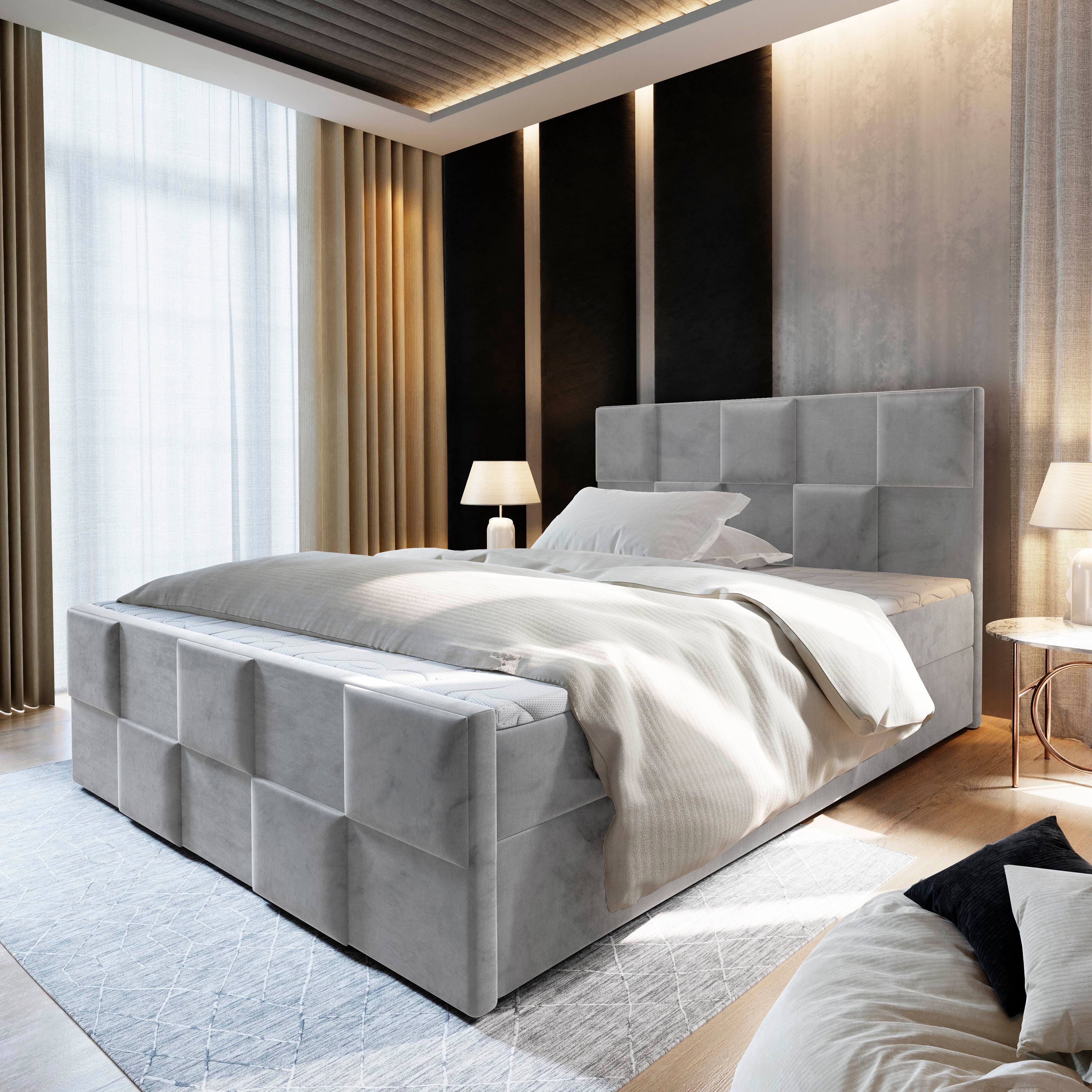 Masseno Boxbett MONA 160x200 cm mit Bonell Matratze und Topper günstig online kaufen