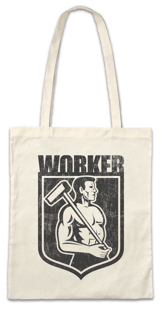 Beuteltasche Worker II Stofftasche Handwerk Handwerker Heimwerker Hausmeister