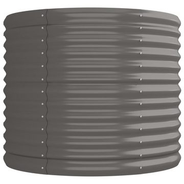 furnicato Hochbeet Pulverbeschichteter Stahl 224x80x68 cm Grau