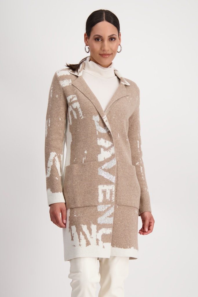 Monari Parka Damenmantel Jacquard-Stoff mit funkelnder günstig online kaufen