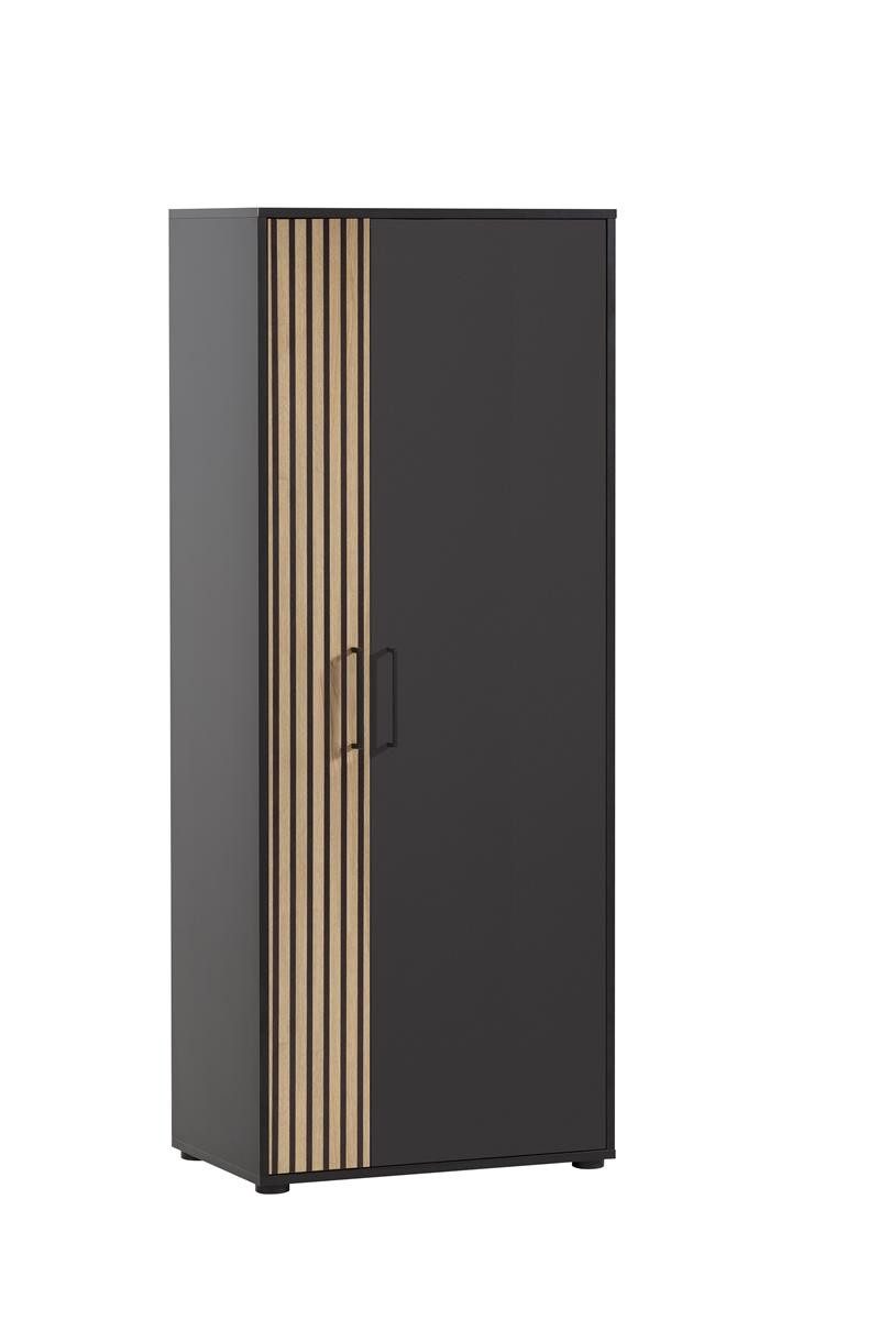 Aktenschrank Aktenschrank Raven. HxBxT 164x65x41cm. Akustikplattenoptik Schwarz