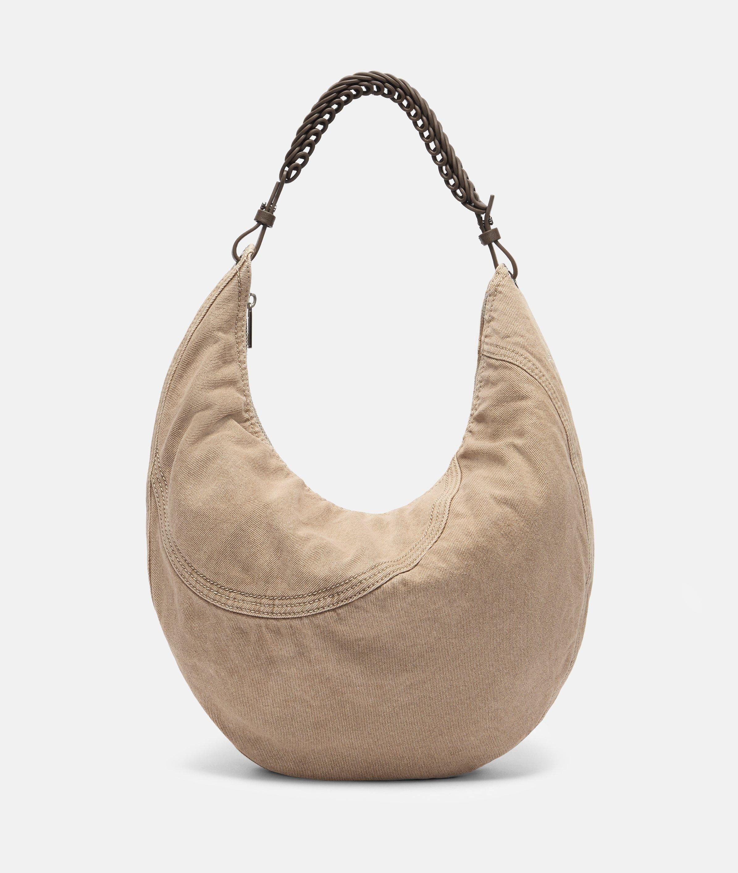 Liebeskind Berlin Schultertasche Denim Luna Hobo M, Geräumige Hobo-Bag aus Denim