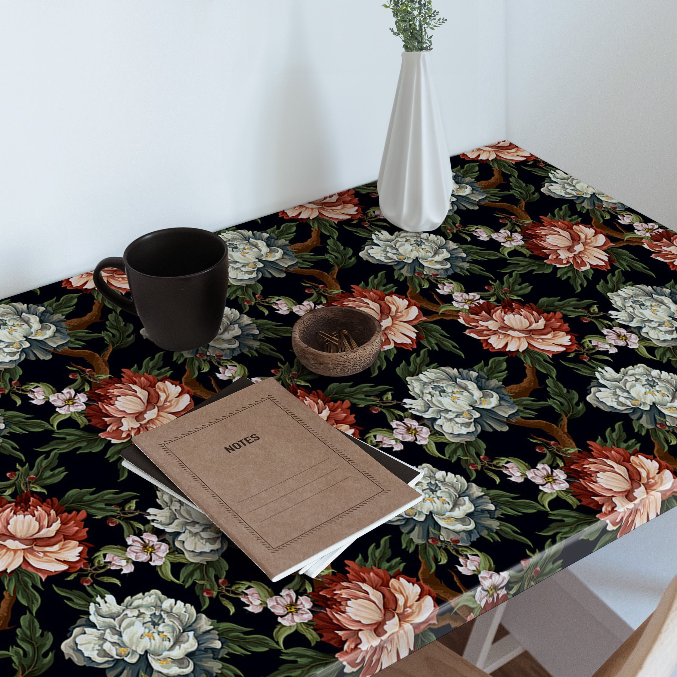 Tulup Möbelfolie Möbelaufkleber Bunte Blumen 100x50 cm Schrankfolie Selbstklebend