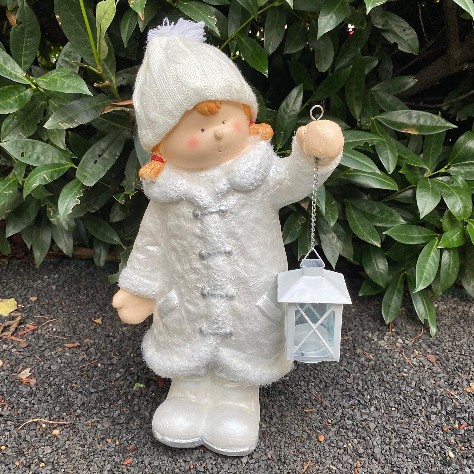 Solar-Gartenpferd-Figur Mit Laterne – Kunstharz, Grau, 19,5 Cm, Mit Nachtbeleuchtung