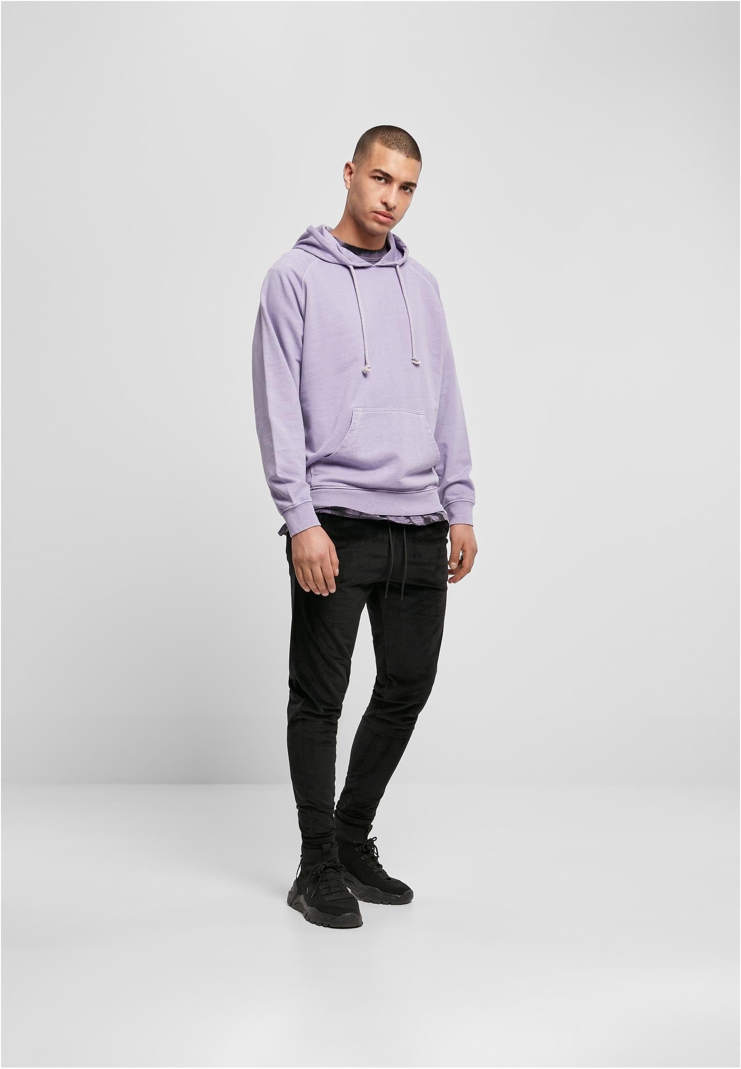 URBAN CLASSICS Sweater Overdyed lavender Hoody (1-tlg) Herren