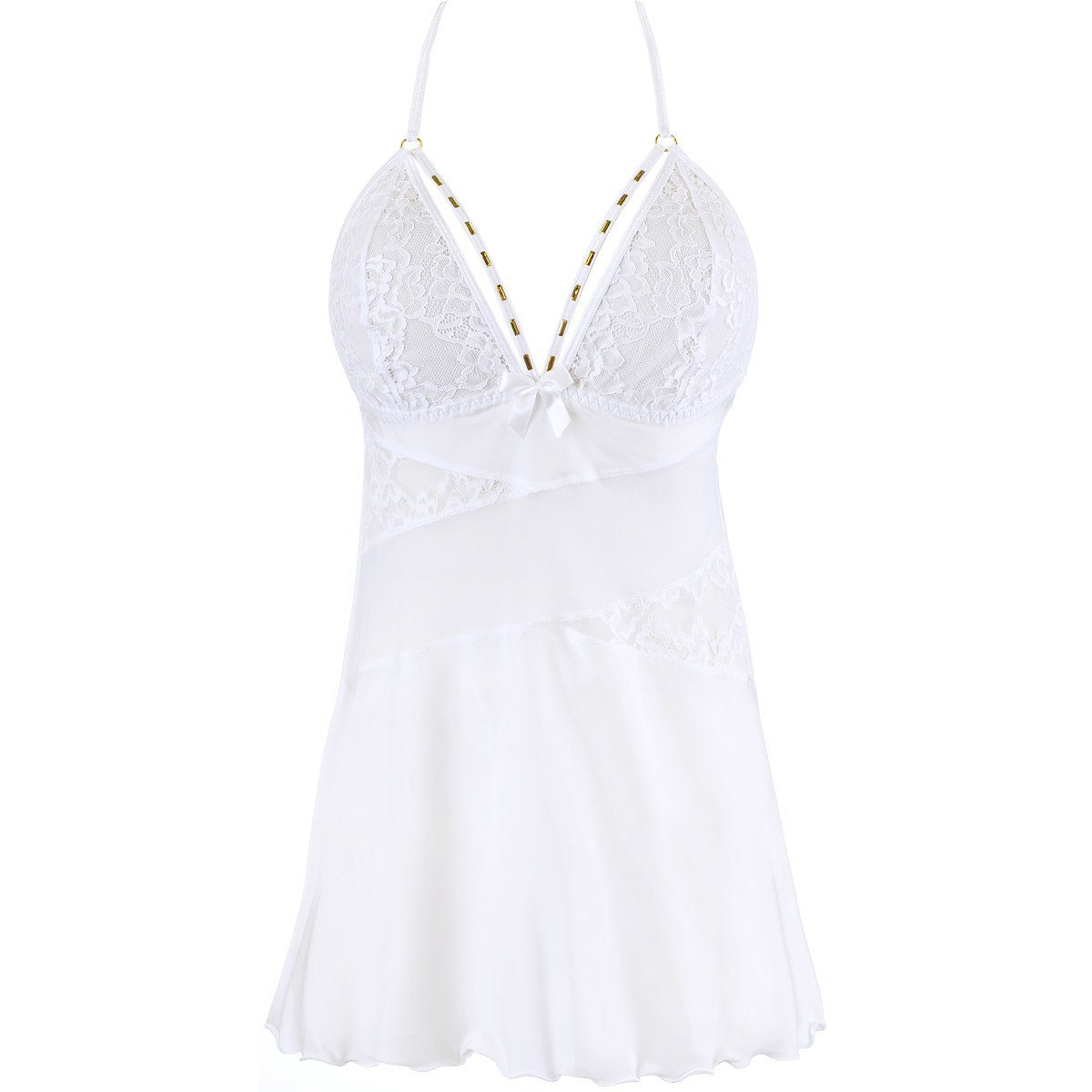 Axami Negligé Axami - V - 10459 babydoll & string white (Packung)