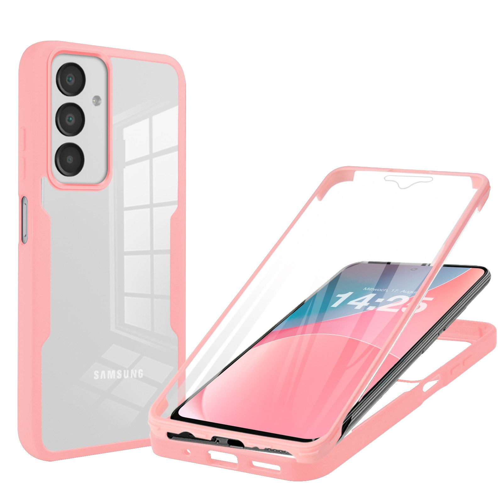 Tec-Expert Handyhülle 360 Grad Hülle für Samsung Galaxy A17 / A17 5G 6.7 Zoll, 6.7", Rundum Schutz Cover Case Hülle robust