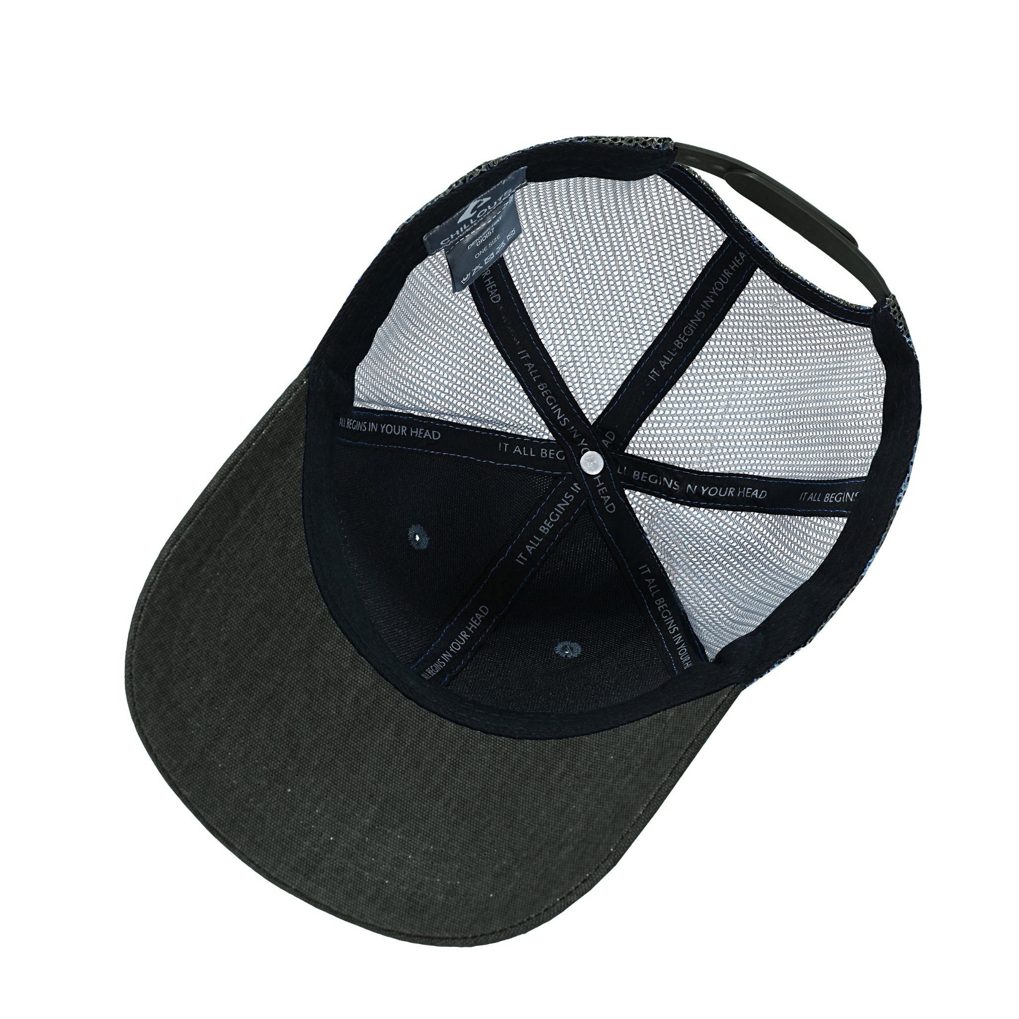 chillouts Baseball Cap Denver Hat mit luftdurchlässigem Netzrücken & stylischem Logo-Patch
