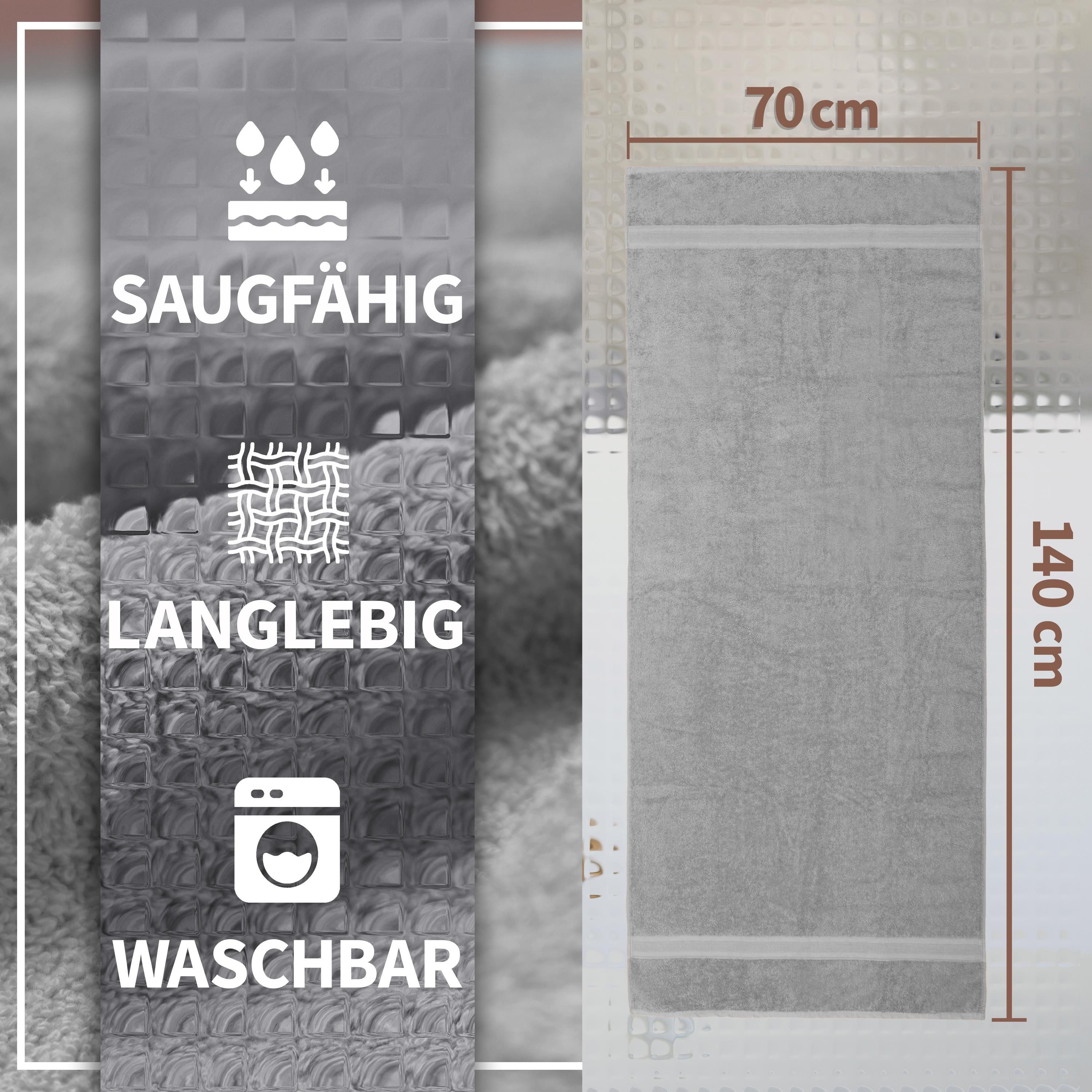 NatureMark Duschtücher 2er-Set Frottier Duschtücher 70x140cm, günstig online kaufen