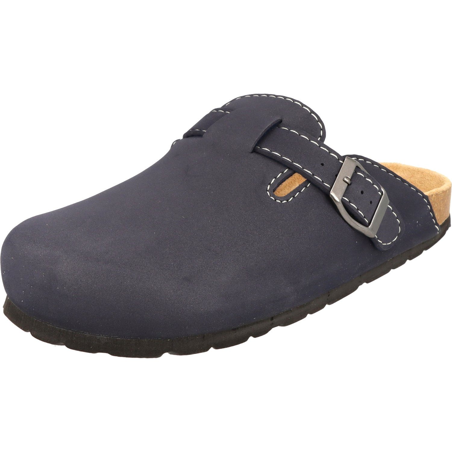 Damen Schuhe T67911 Clogs Pantoletten Hausschuhe Lederfußbett Clog