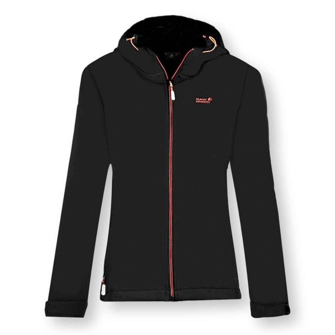 MAUI SPORTS Softshelljacke Wine Tasting/ Black