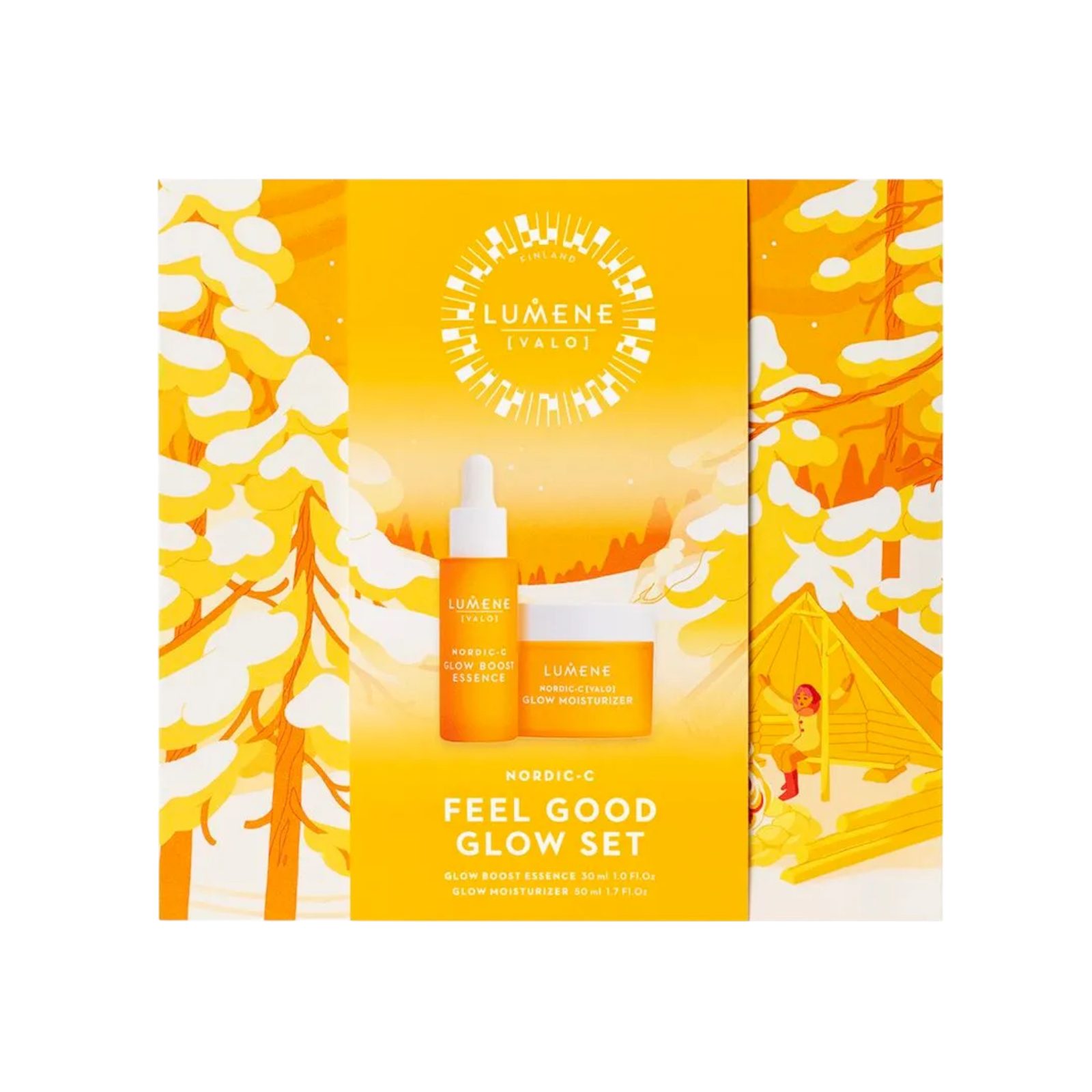 Lumene Gesichtspflege-Set Nordic-C [Valo] Feel Good Glow Set 2025, 2-tlg.