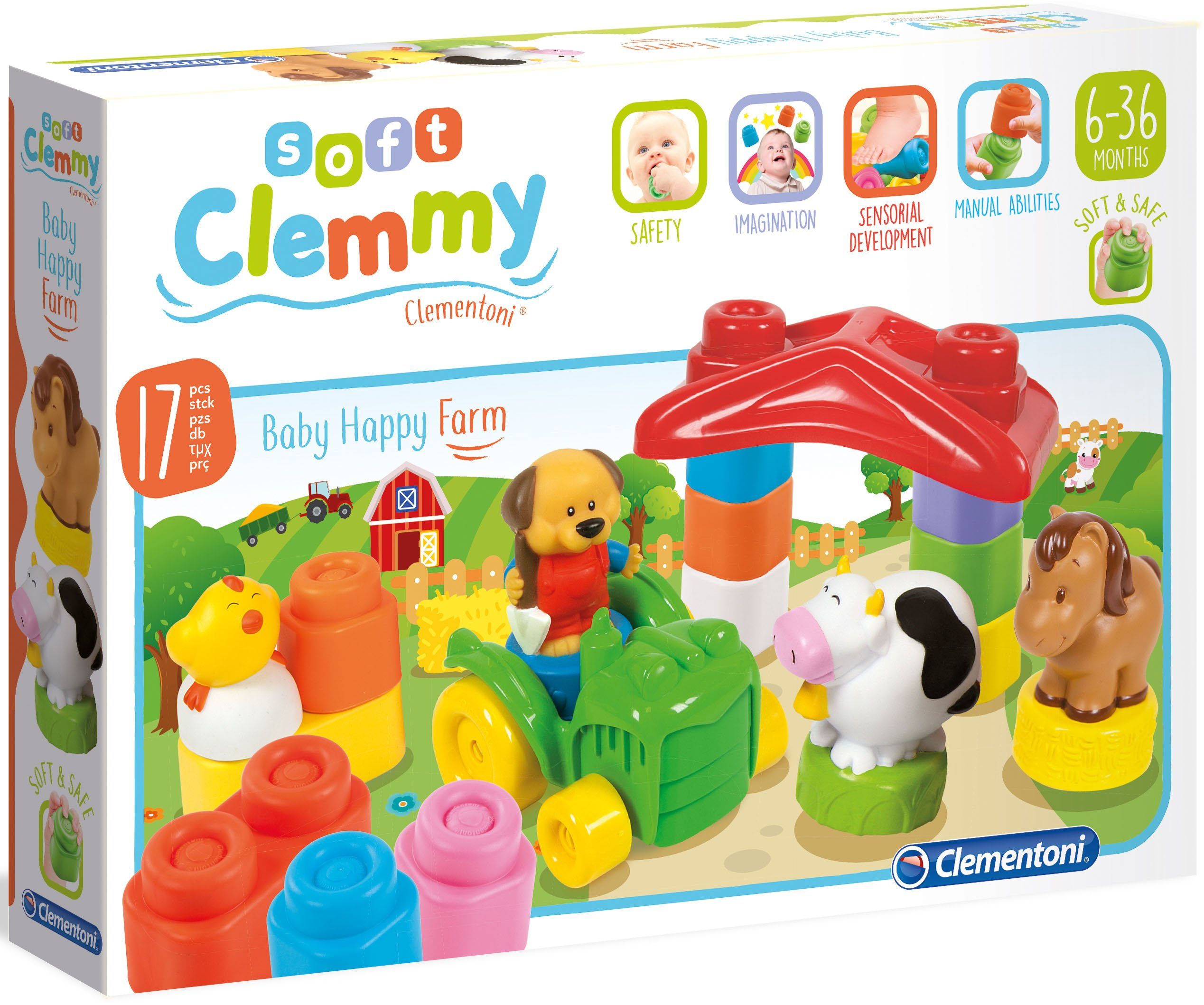 Image of Clementoni® Spielbausteine »Soft Clemmy - Happy Farm«, (17 St)