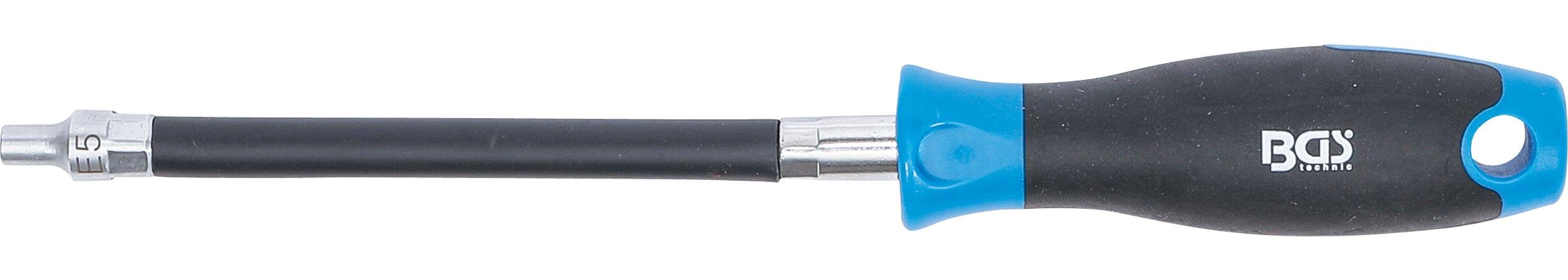 Klingenlänge Steckschlüssel BGS Schraubendreher mm Flexibler Rundgriff, 150 E5, mit technic E-Profil