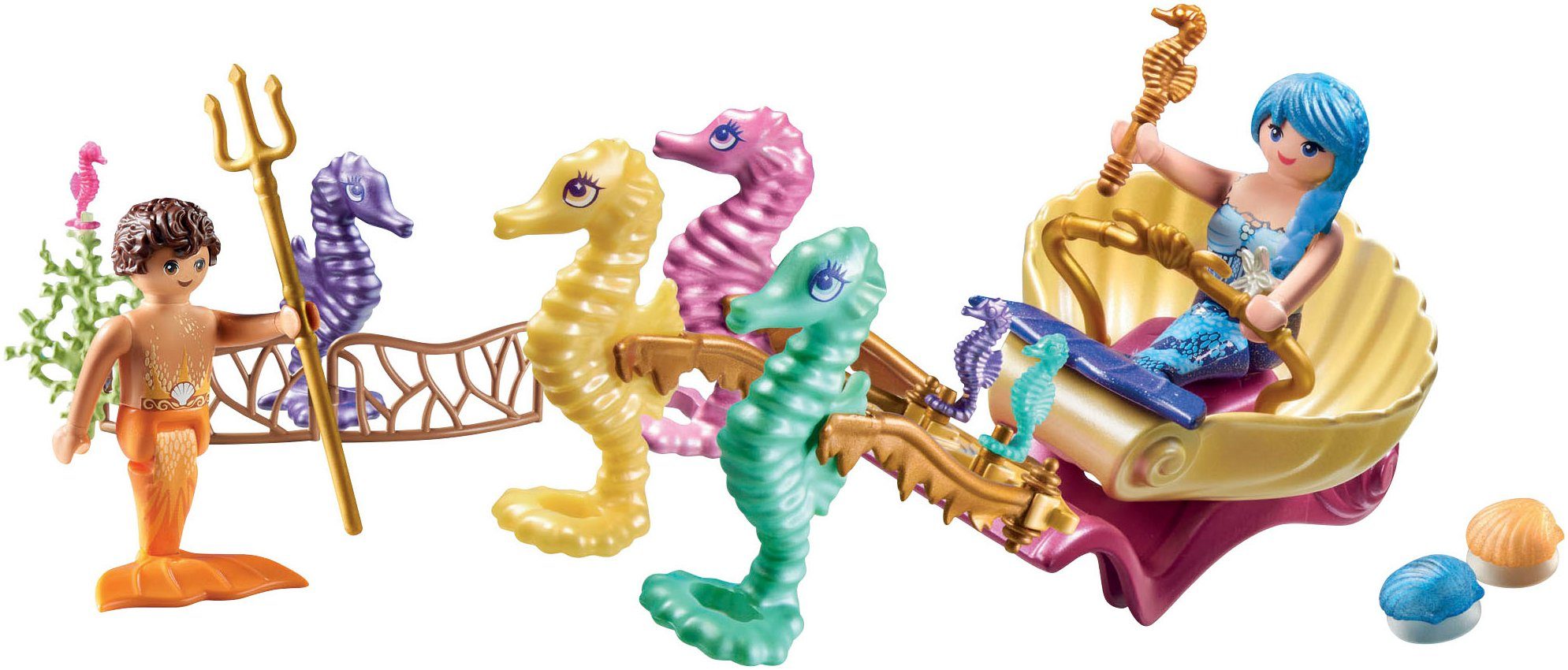 Playmobil® Meeresbewohner mit Seepferdchenkutsche (71500) Konstruktions-Spielset, (35 St), Playmobil Princess Magic, Made in Europe – Bild 5 von 5