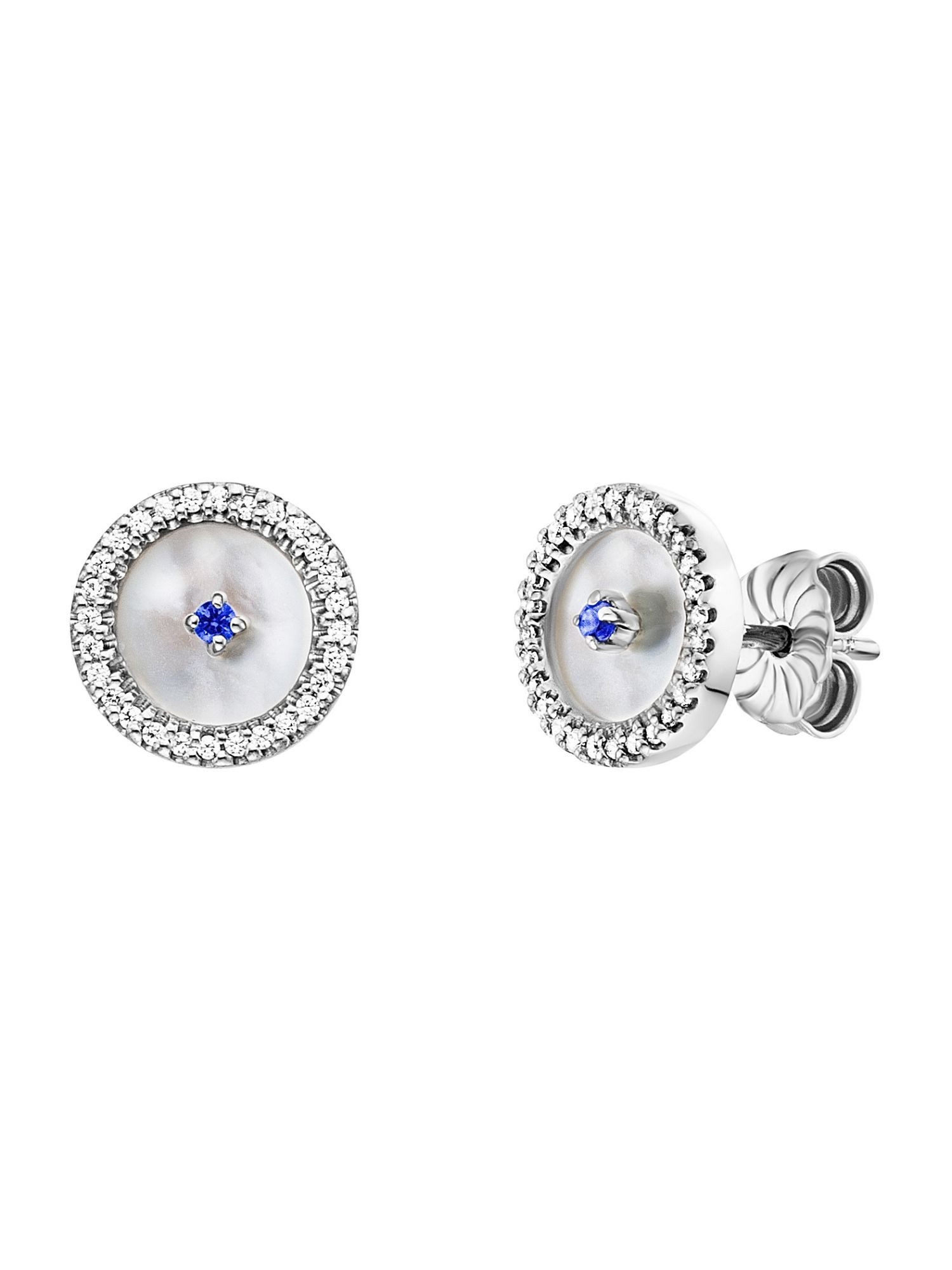 Julie Julsen Paar Ohrstecker JJER0914.1, Julie Julsen JJER0914.1 Damen Ohrstecker Silber 925 Silber blau