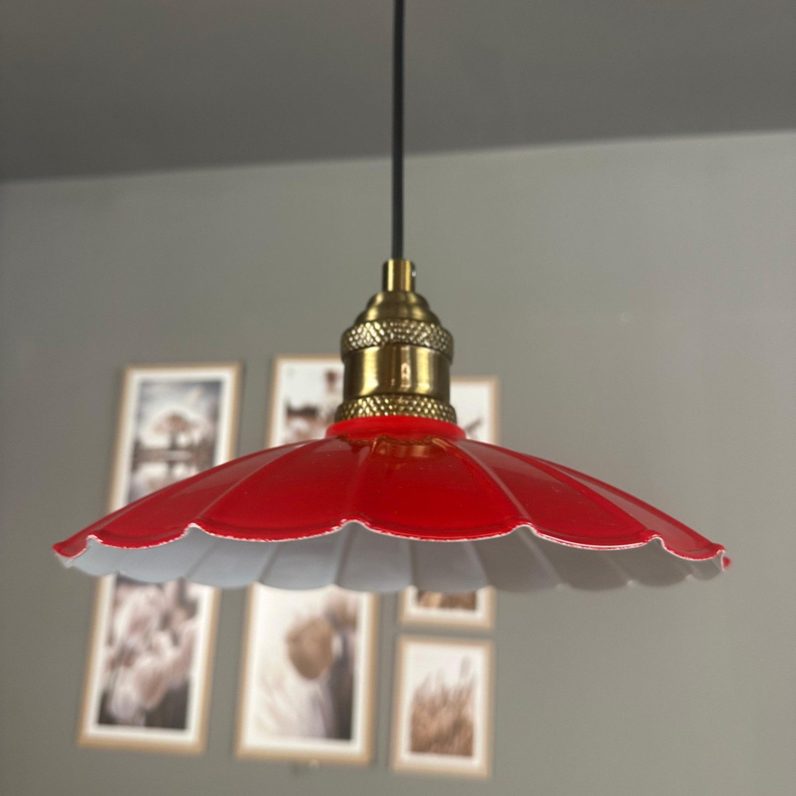 Bamyum Pendelleuchte Pendelleuchte Risso Metall Ø25cm, Modern Hängelampe, ohne Leuchtmittel