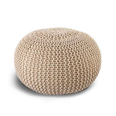 Casamia Sitzhocker Pouf Bodenkissen ø45 o. 55cm Sitzpouf Hocker f. innen u. außen