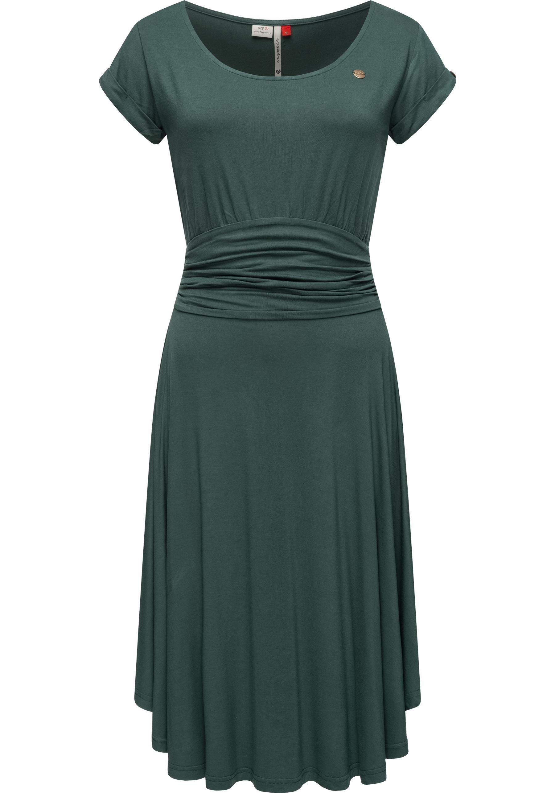 Ragwear Sommerkleid Ivone Solid leichtes Jersey-Kleid in melierter Optik