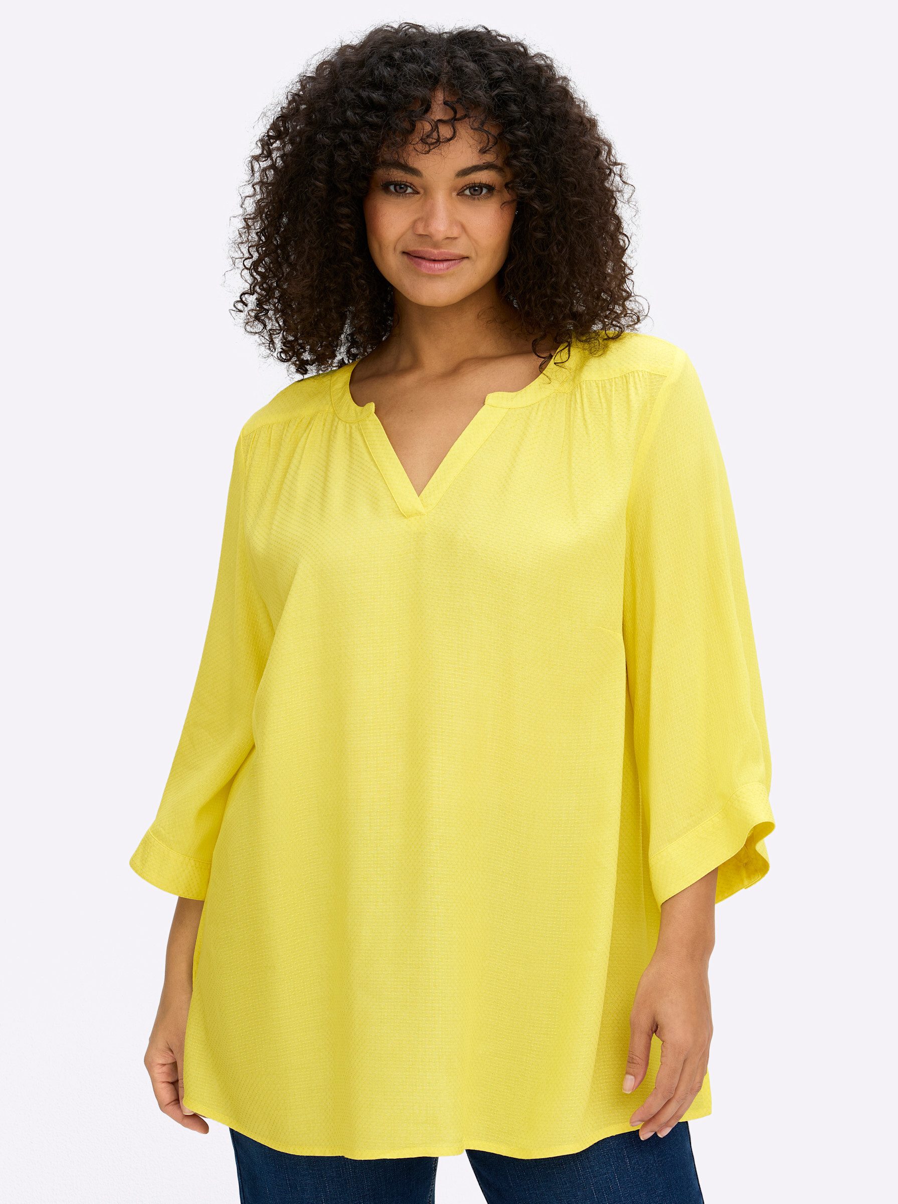 Klassische Bluse Tunika 3/4-Arm
