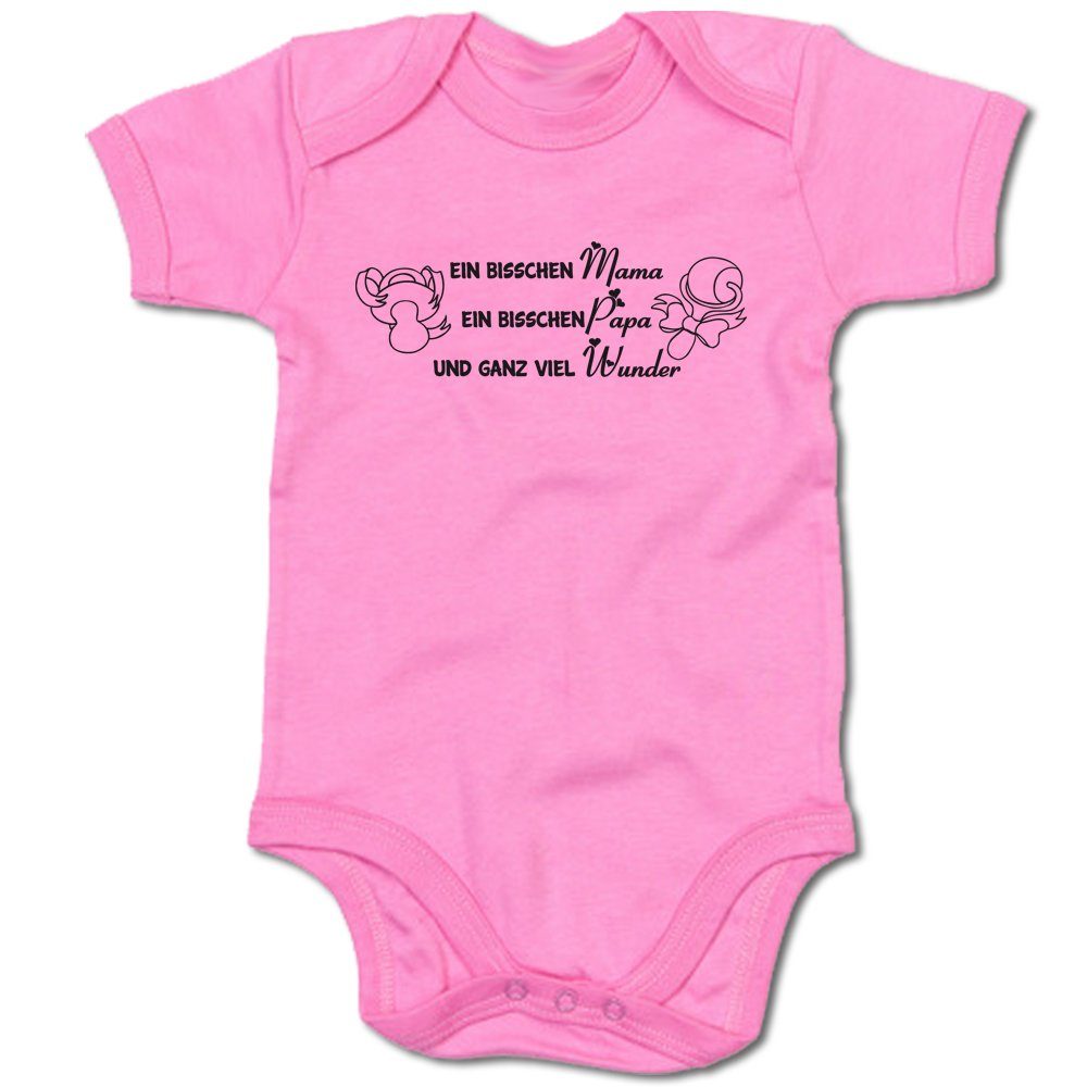 Ggraphics Kurzarmbody Baby Body Ein bisschen Mama, ein bisschen Papa