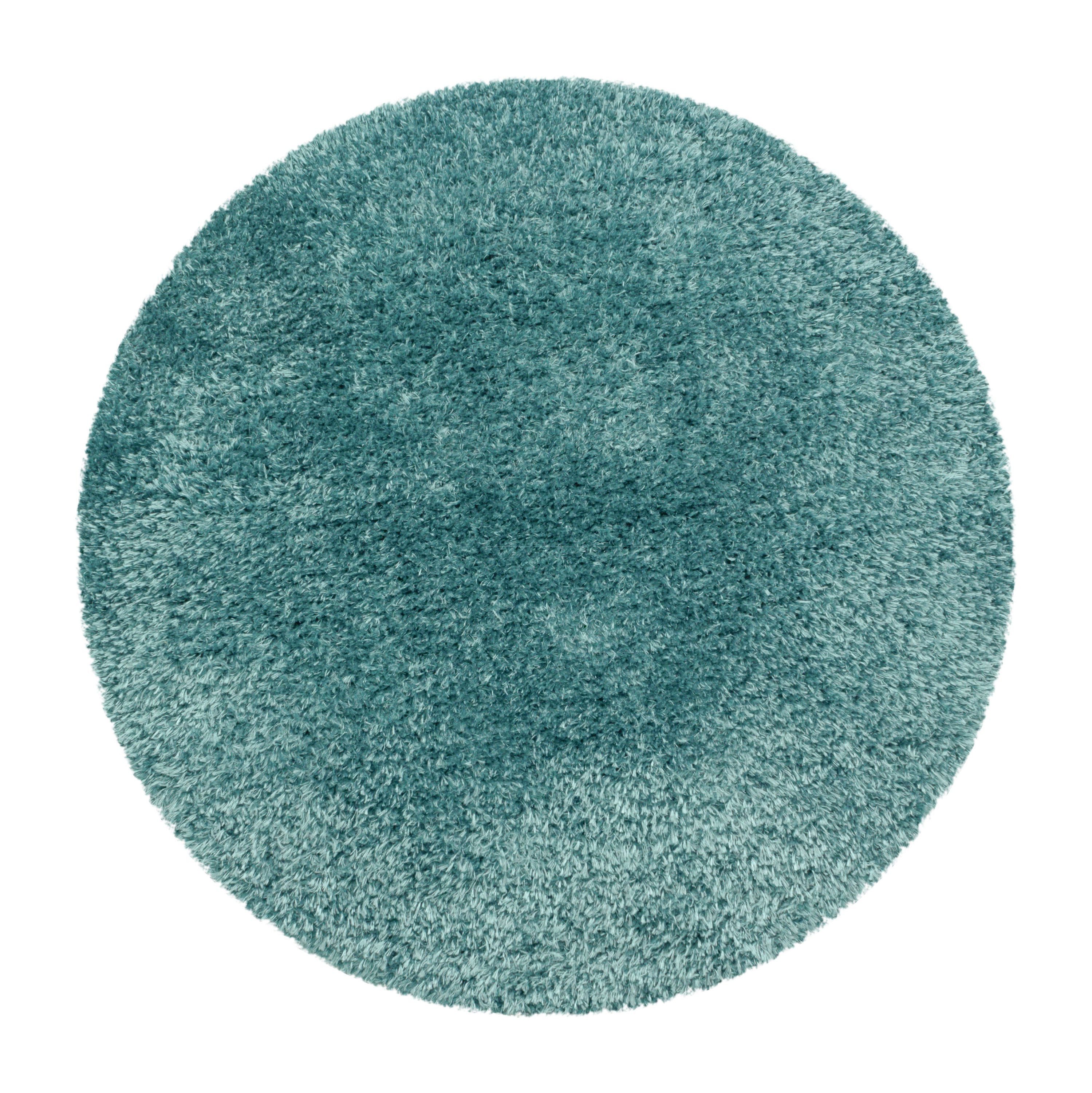 Carpettex Hochflor-Teppich Unicolor - Einfarbig, Rund, günstig online kaufen