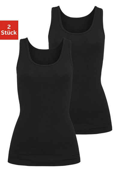H.I.S Unterhemd (2er-Pack) aus elastischer Baumwoll-Qualität, Tanktop, Unterziehshirt
