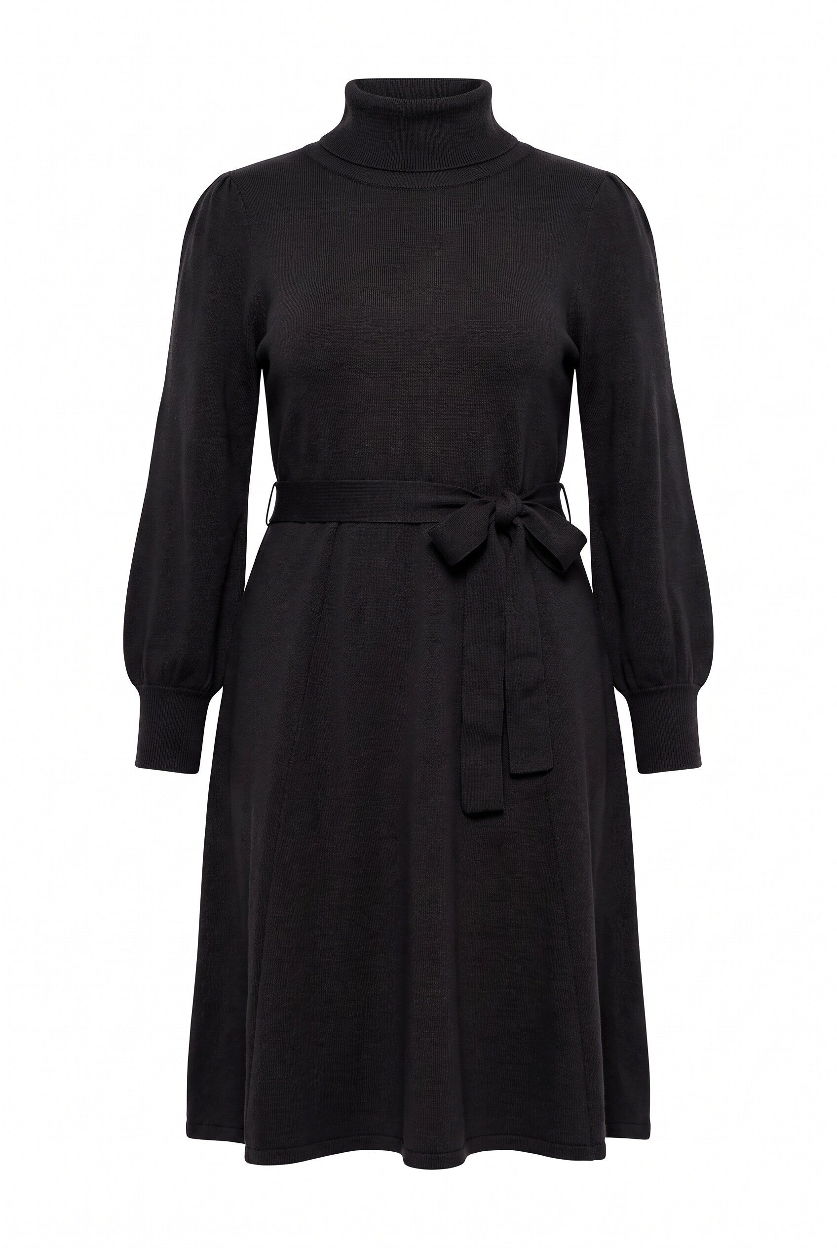 MIAMODA Strickkleid Strickkleid Midilänge Rollkragen Taillengürtel – Bild 2 von 3