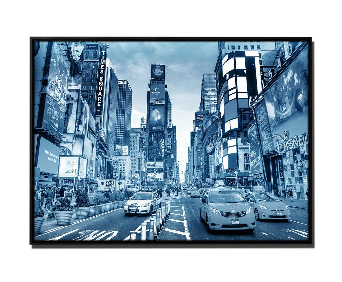 Sinus Art Leinwandbild 105x75cm Leinwandbild Petrol Amerika New york City Times Square Schnittpunkt