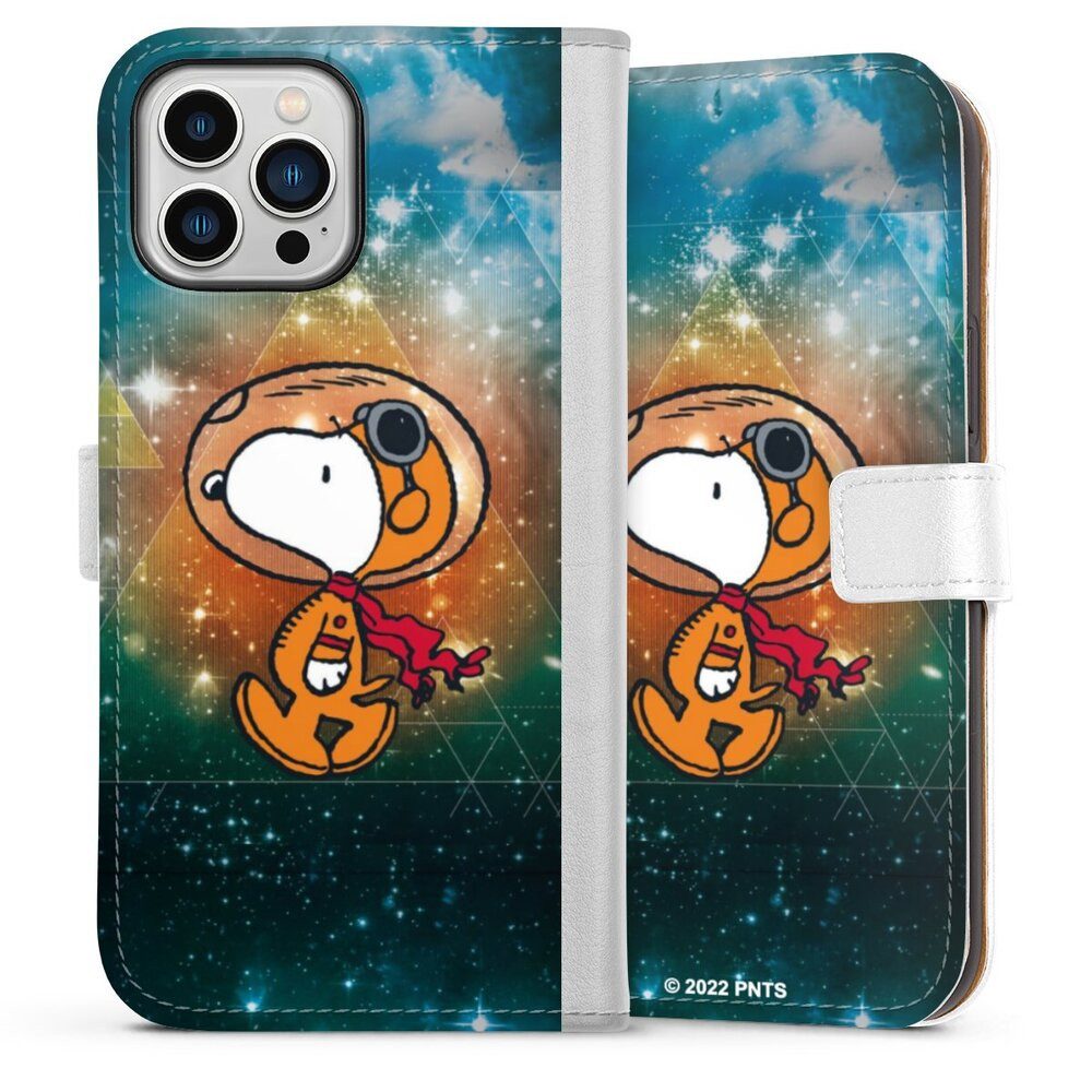 DeinDesign Handyhülle Snoopy Astronaut Offizielles Lizenzprodukt, Apple iPhone 13 Pro Max Hülle Handy Flip Case Wallet Cover