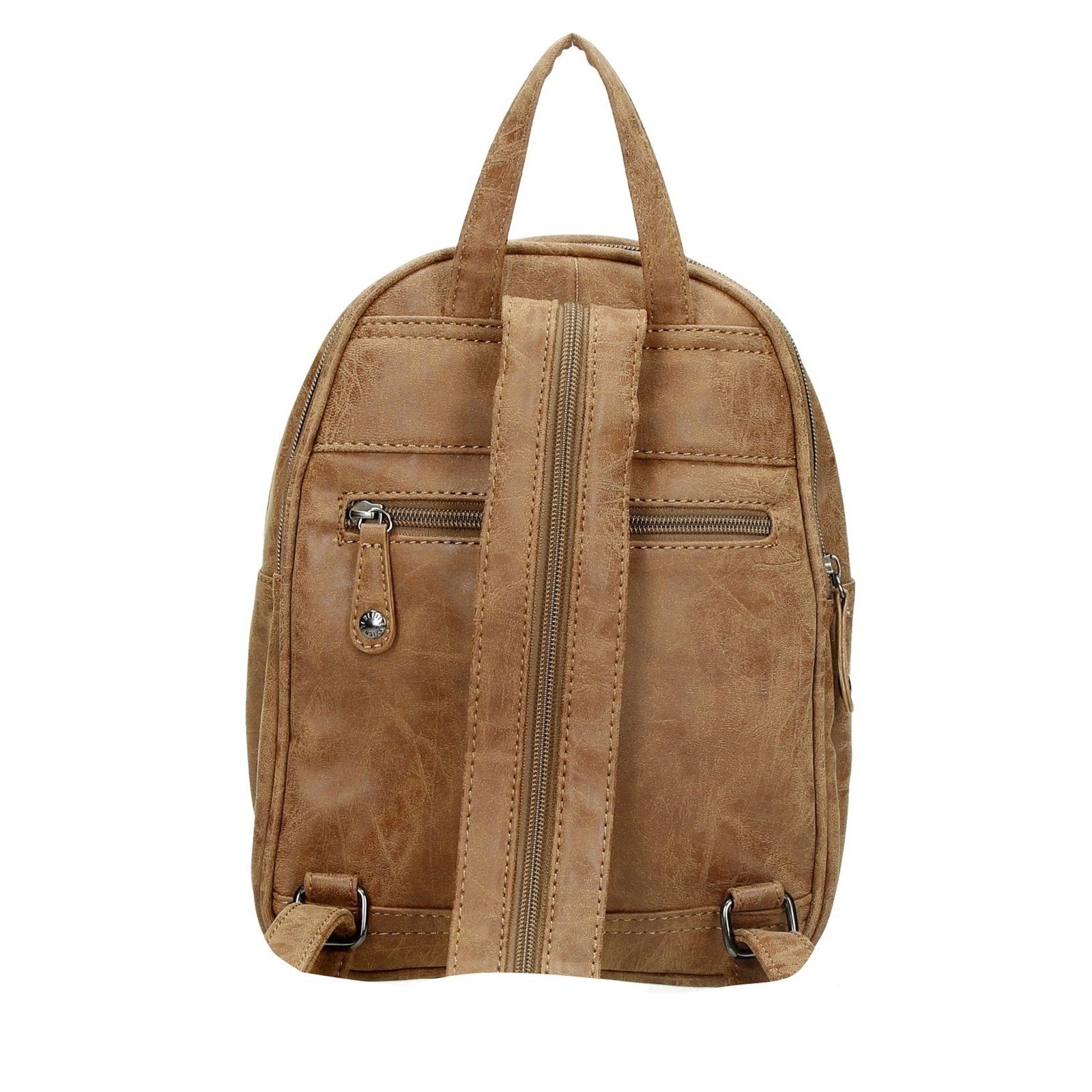 Cityrucksack Camel Kunstleder Damenrucksack HTI-Living