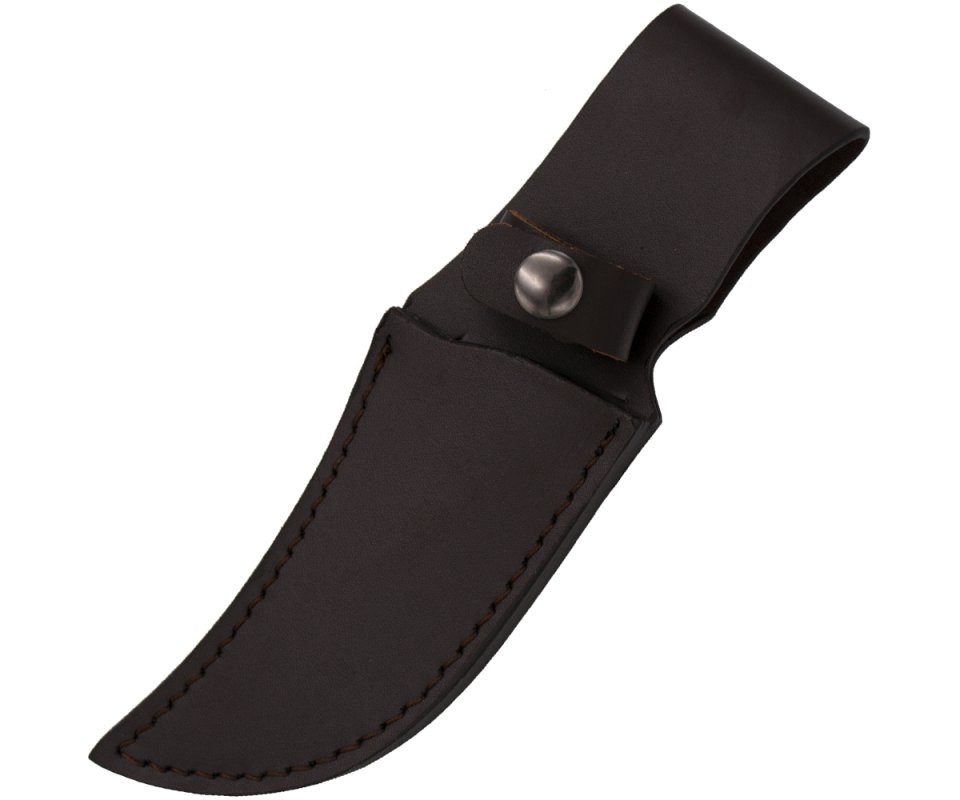 Third Universalmesser Third Skinner Jagdmesser mit Holzgriff, Lederscheide, 420er Stahl, (2 St), geschwungene Skinnerklinge
