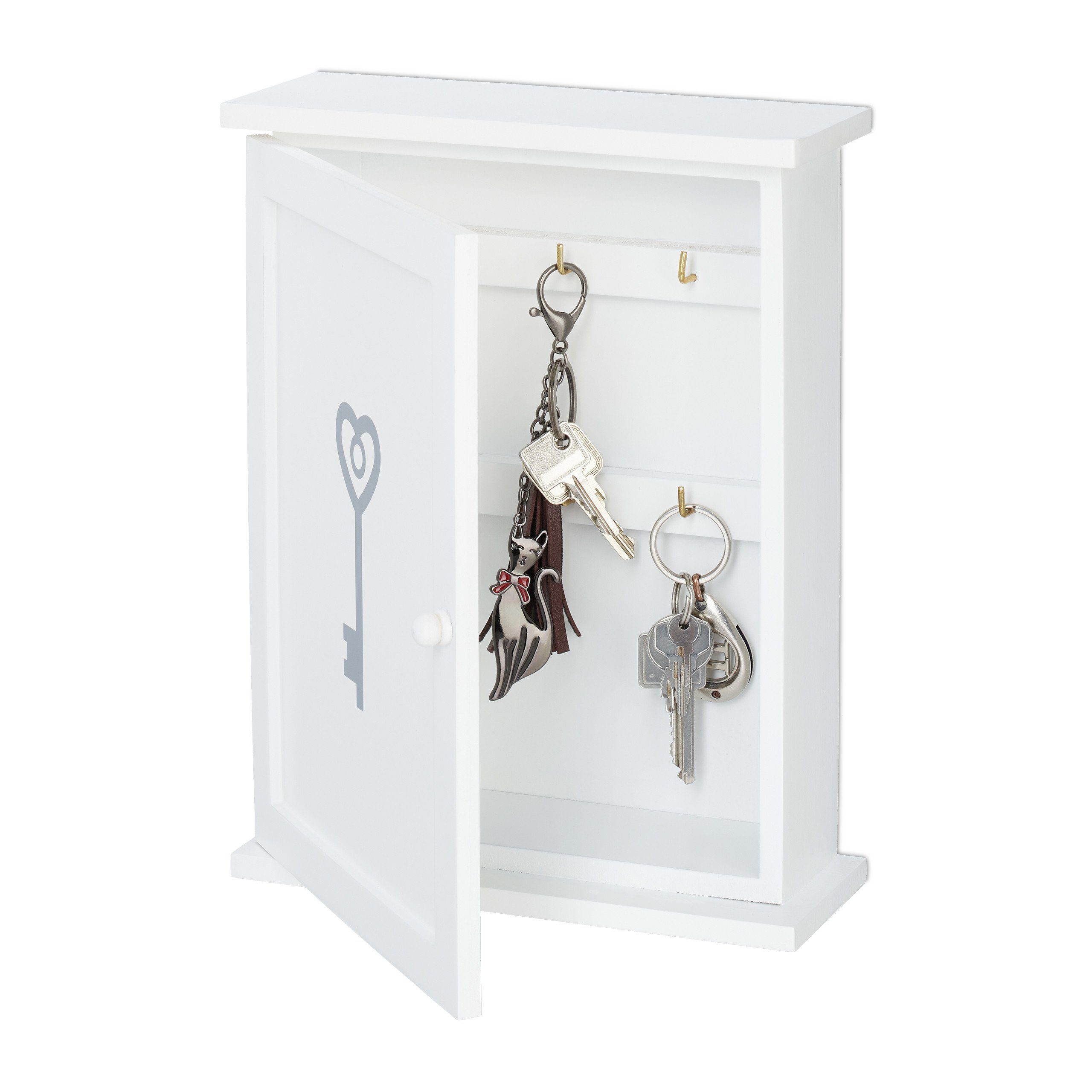 relaxdays Schlüsselkasten Holz mit Motiv, A günstig online kaufen